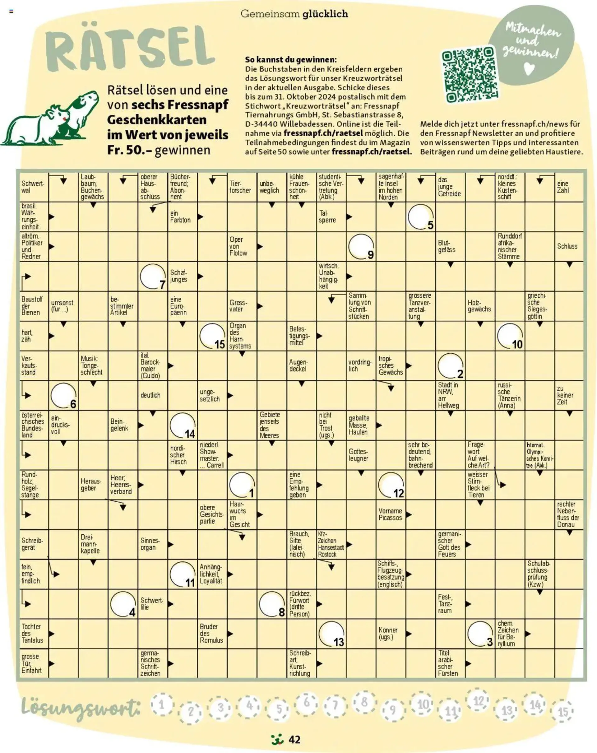 Fressnapf Magazin von 1. September bis 31. Oktober 2024 - Prospekt seite  42