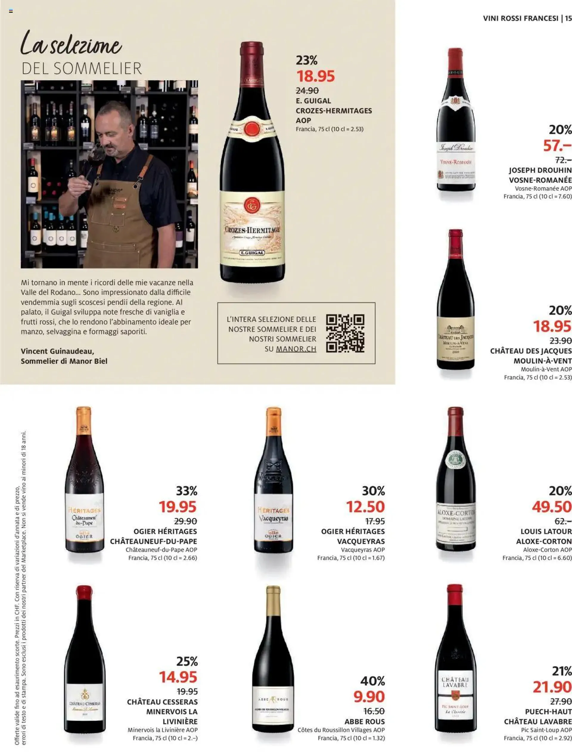 Manor Catalogo dei vini von 8. September bis 6. Oktober 2024 - Prospekt seite  15