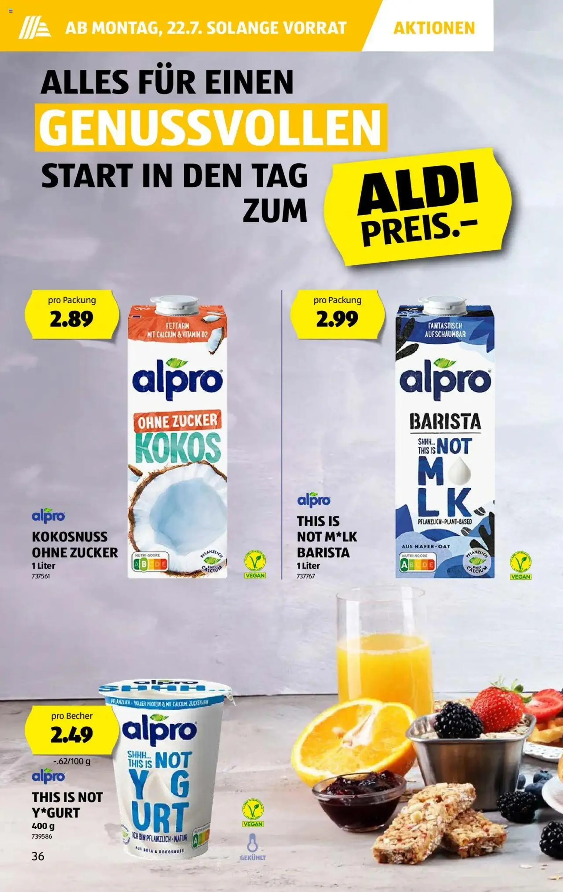 Aldi Aktionen von 18. Juli bis 24. Juli 2024 - Prospekt seite  36