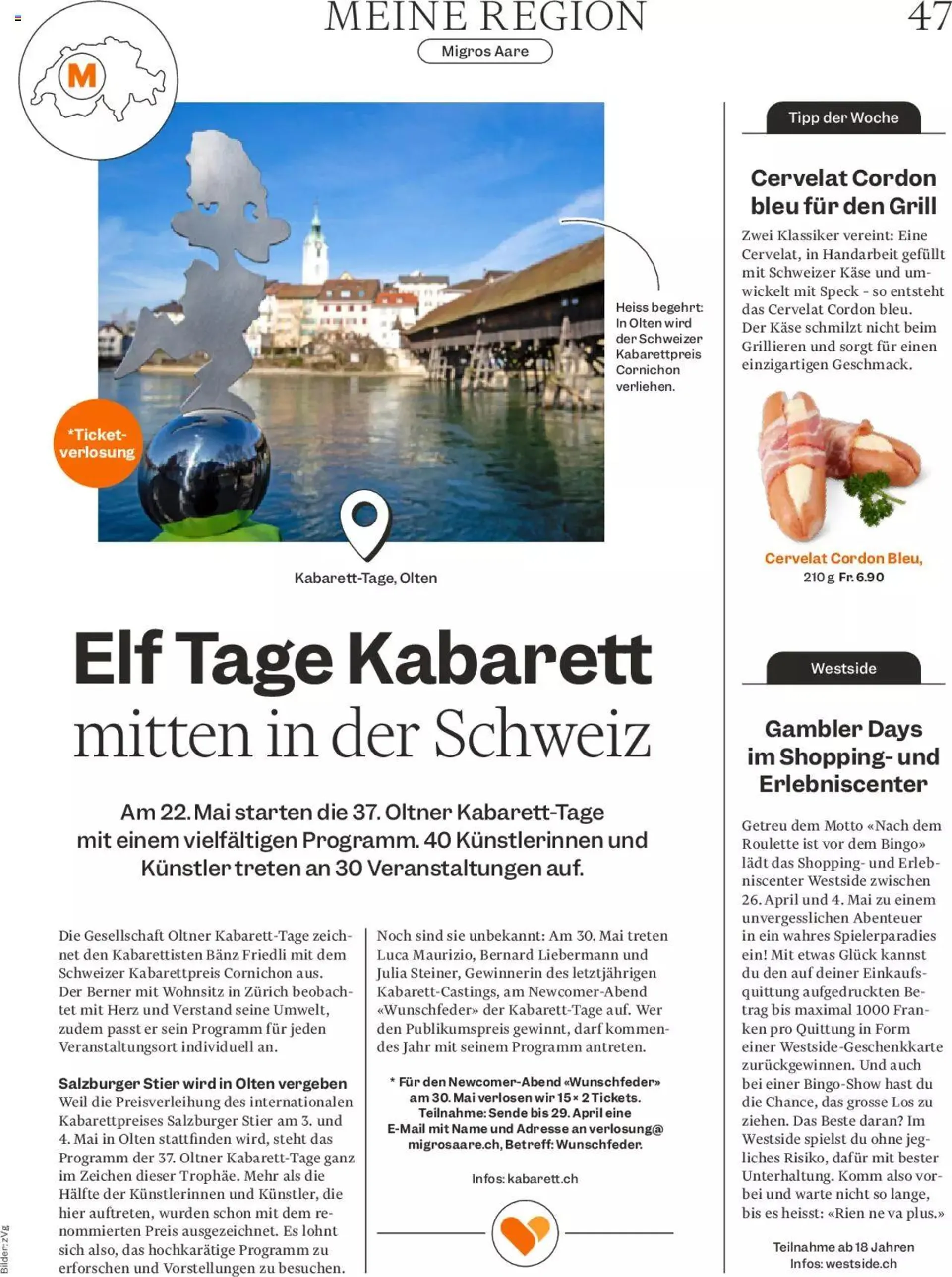 Migros - Magazin von 23. April bis 29. April 2024 - Prospekt seite  47