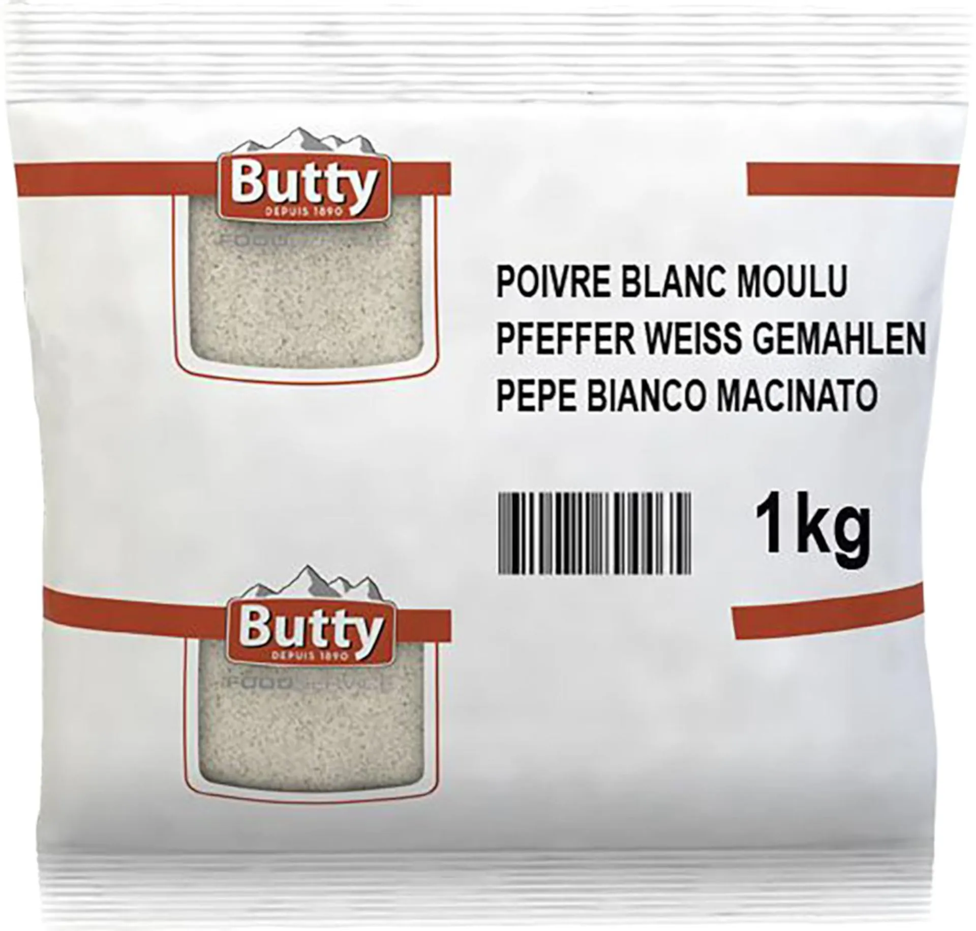 Butty weisser Pfeffer gemahlen