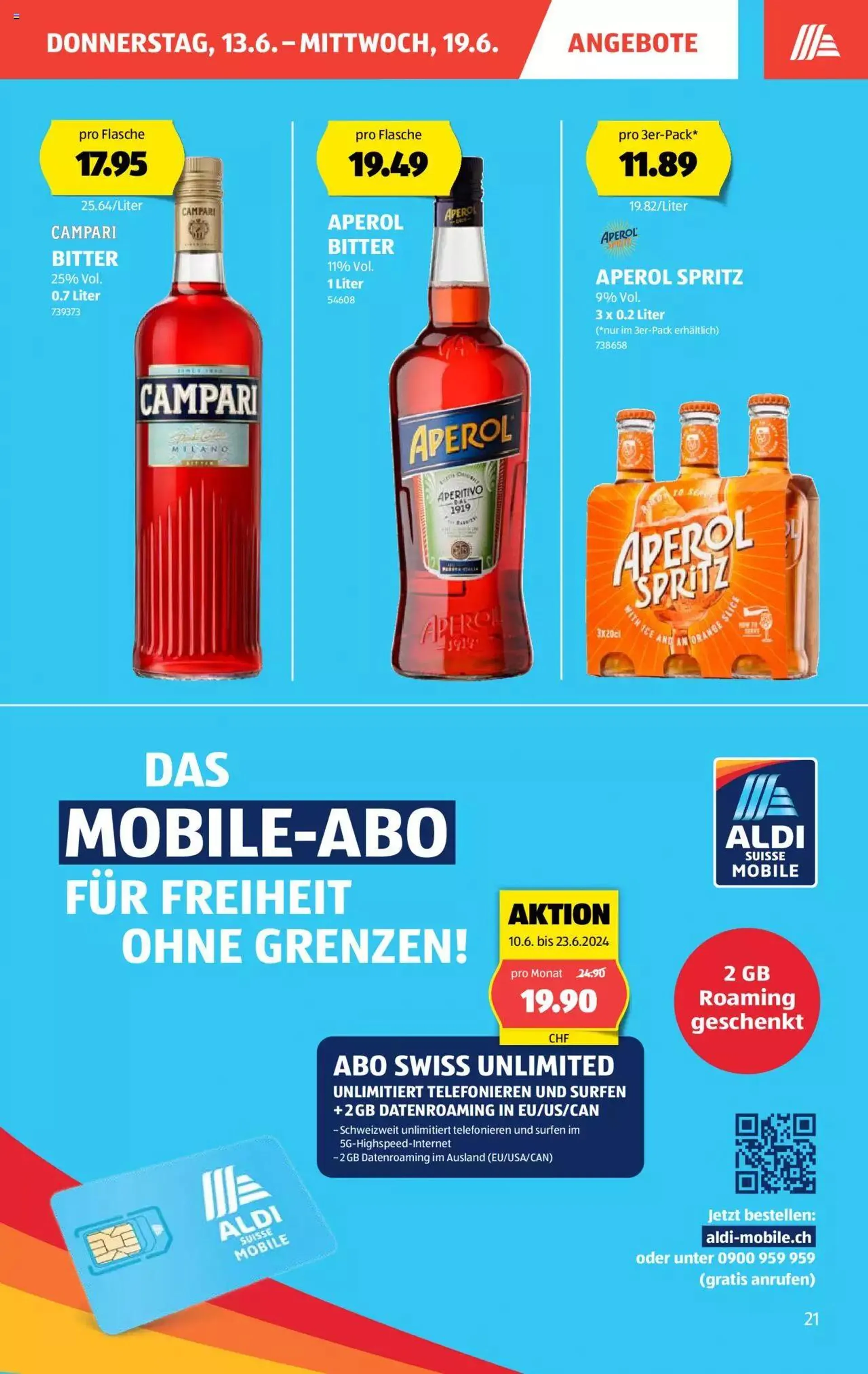 Aldi Aktionen von 13. Juni bis 19. Juni 2024 - Prospekt seite  21