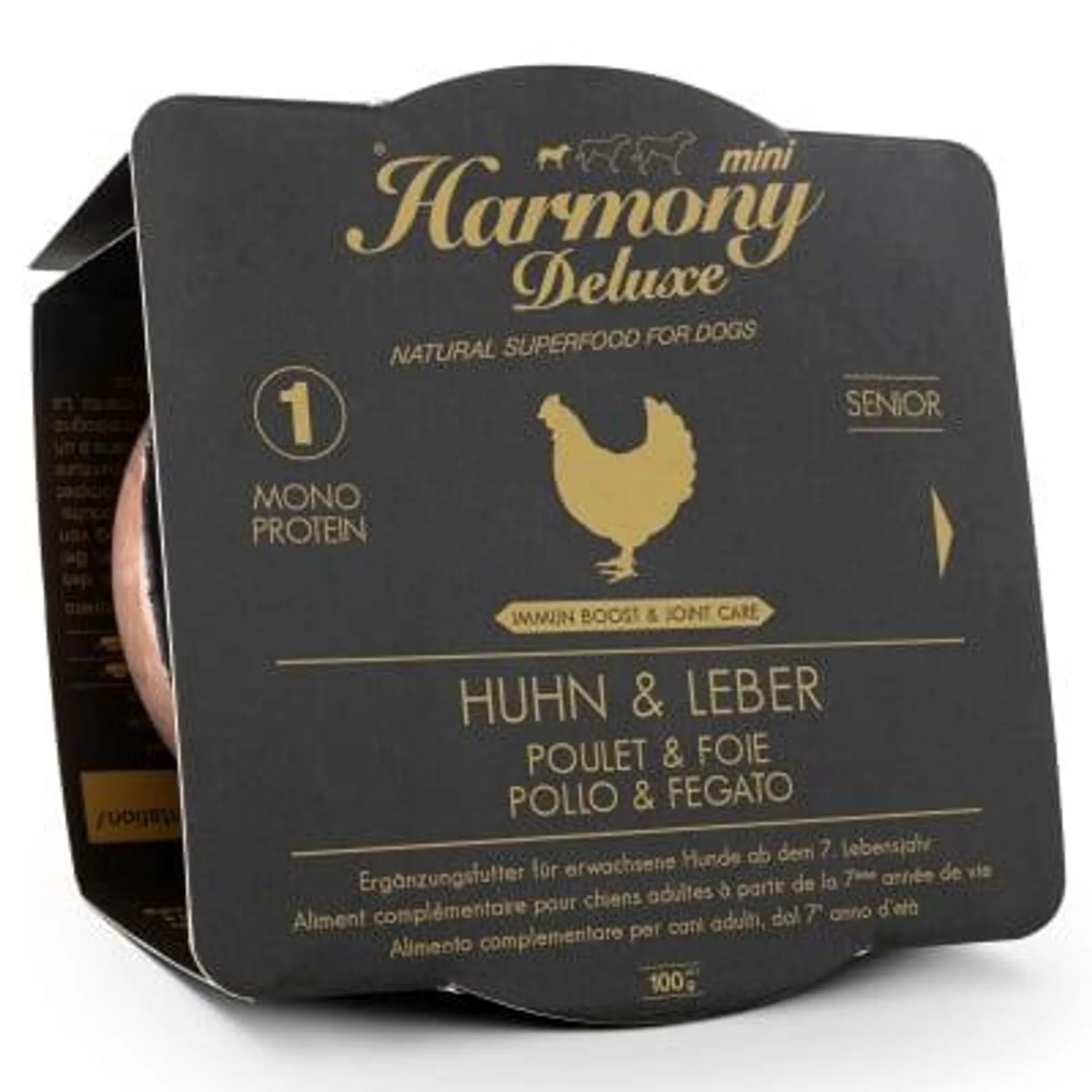 Harmony Dog Deluxe Mini Senior Huhn & Leber Nassfutter 24x100g