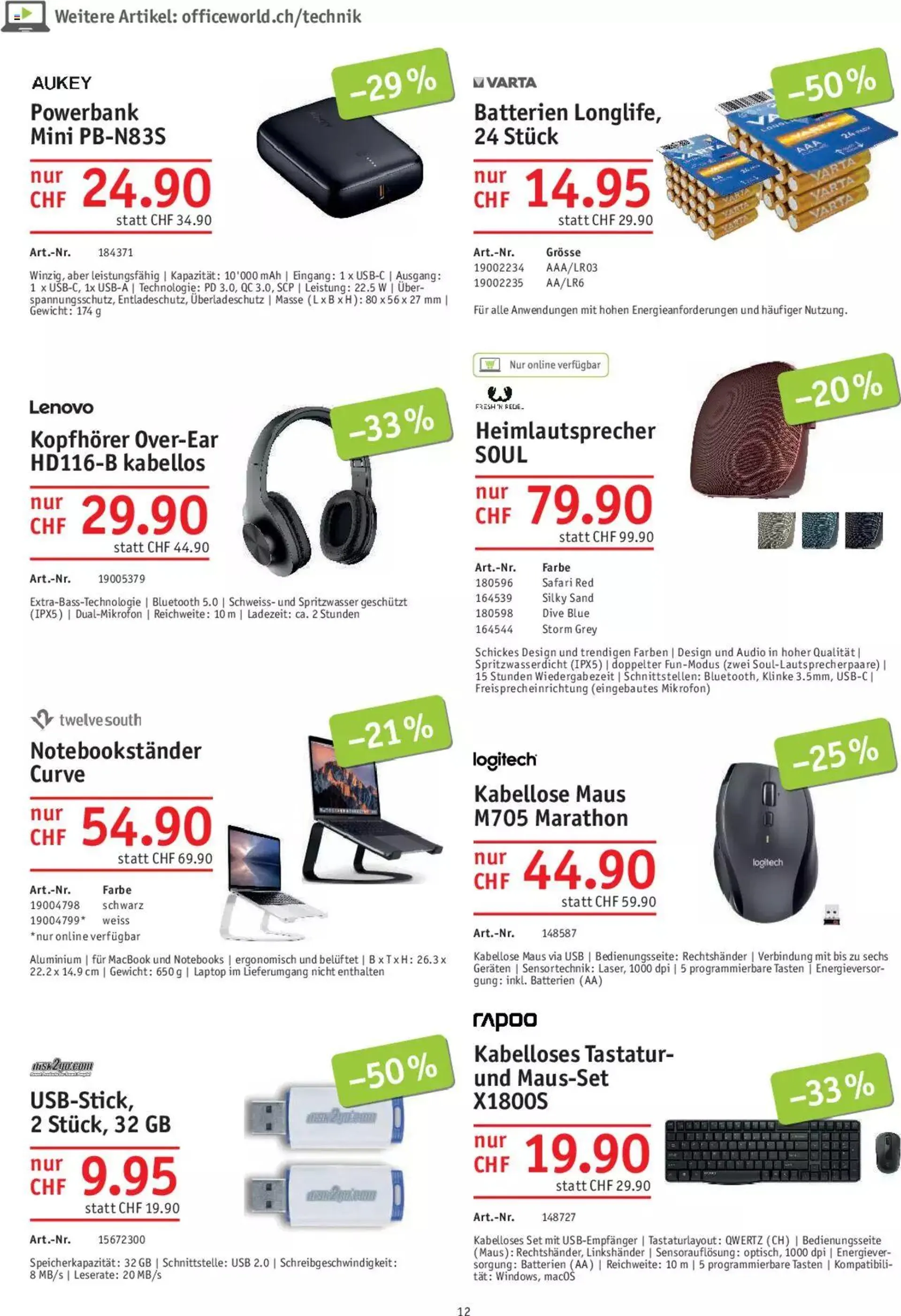 Office World Aktionen von 29. Juni bis 23. August 2023 - Prospekt seite  12