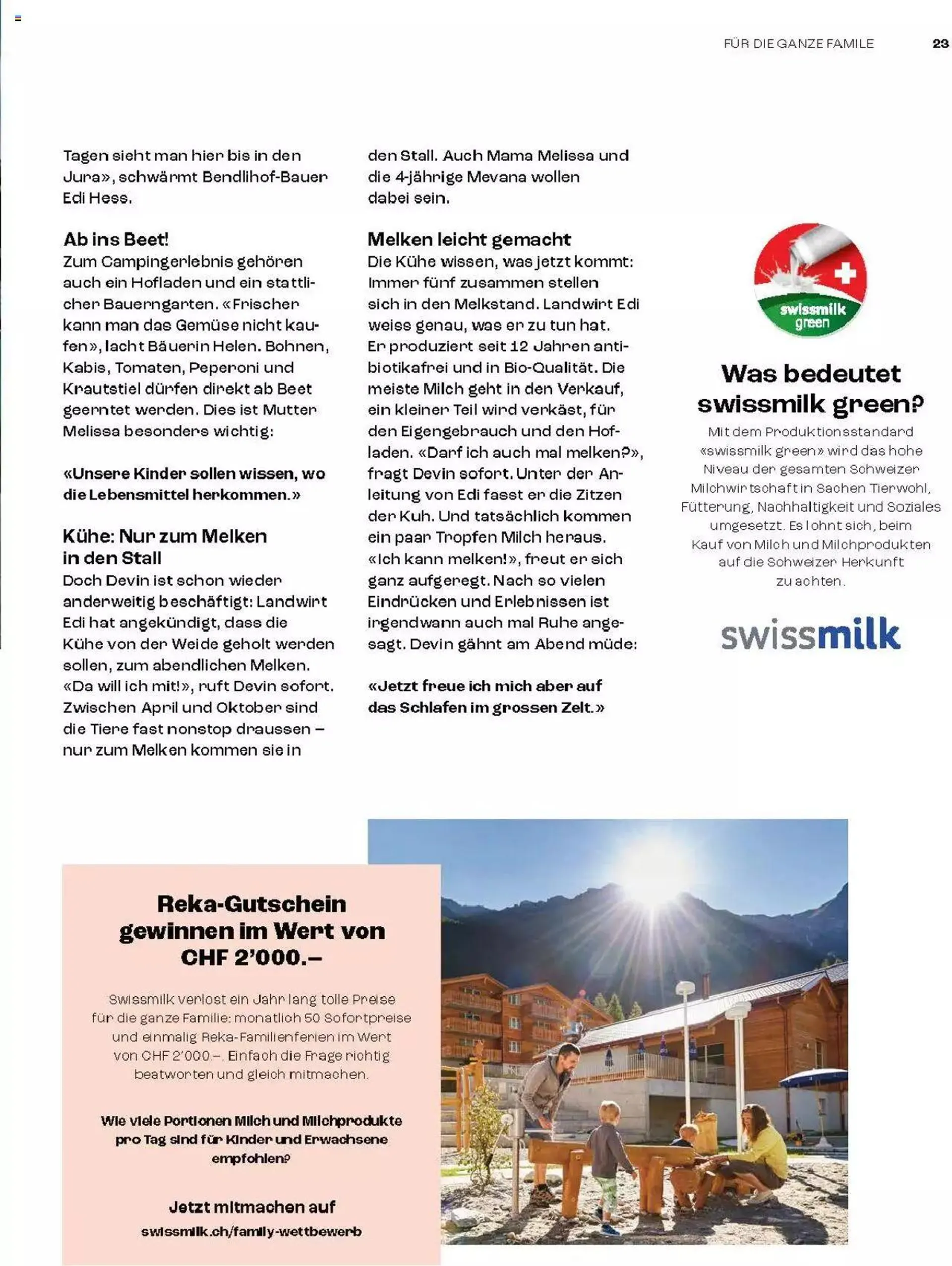 Coop Magazin Familien von 18. Juni bis 31. Dezember 2024 - Prospekt seite  23