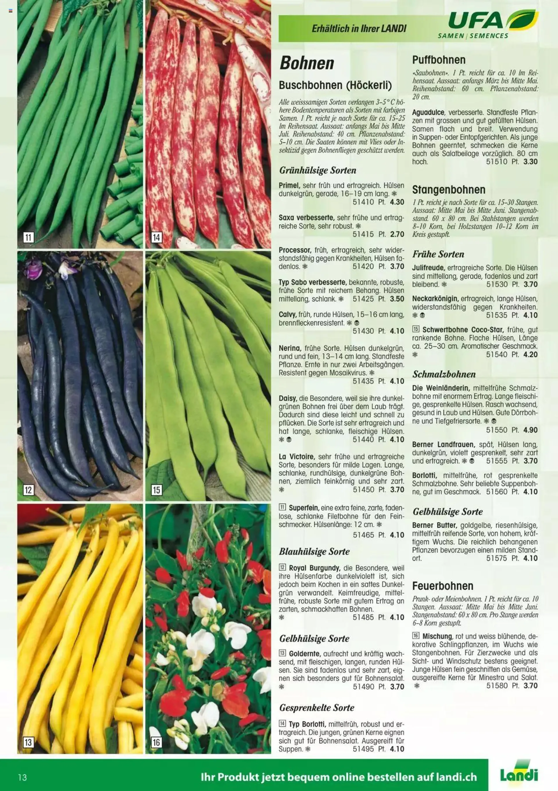 Landi - Gartensamenkatalog 2023 von 10. Januar bis 31. Dezember 2023 - Prospekt seite  13