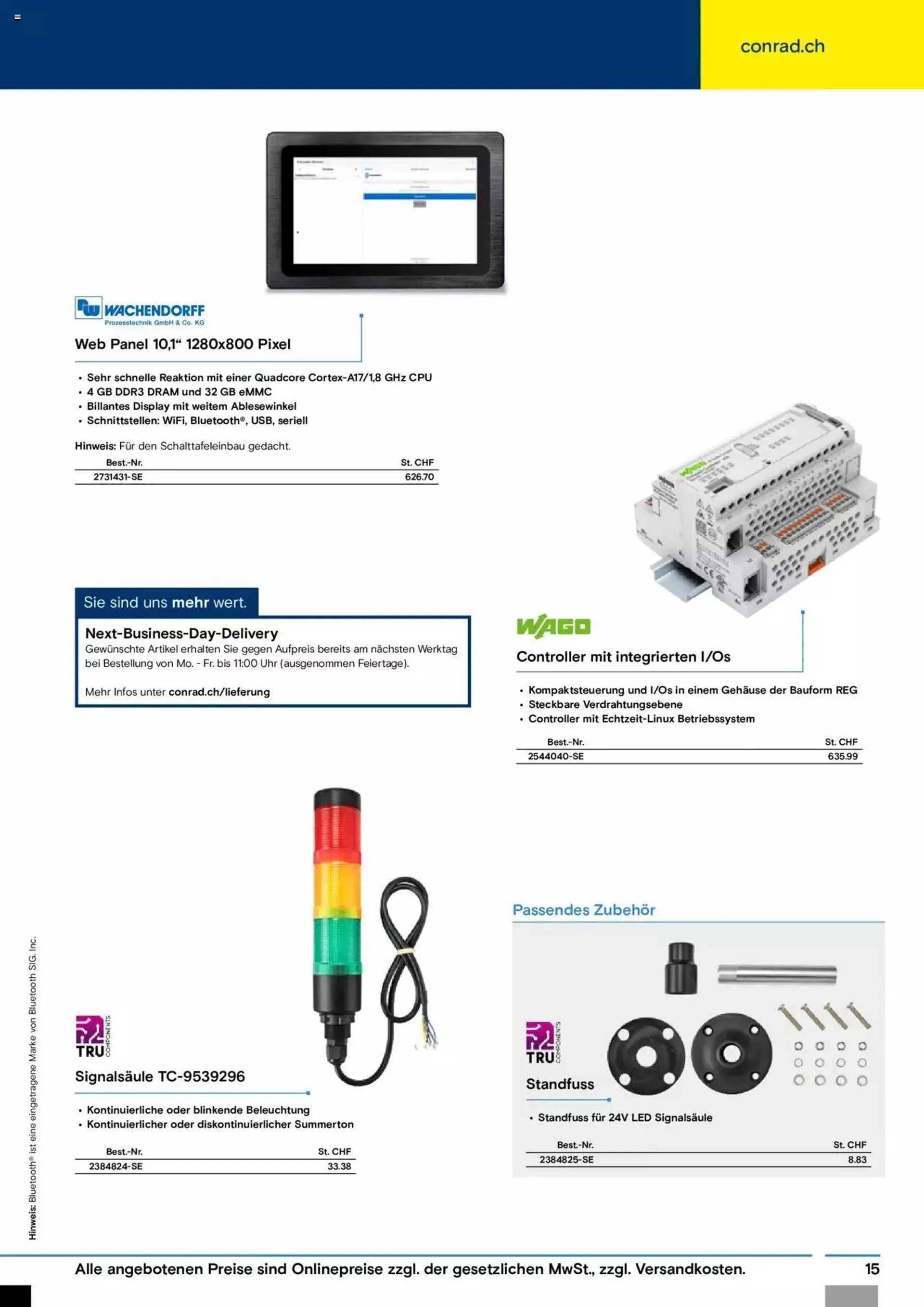 Conrad Automation und Robotik von 18. Juli bis 31. Dezember 2023 - Prospekt seite  15