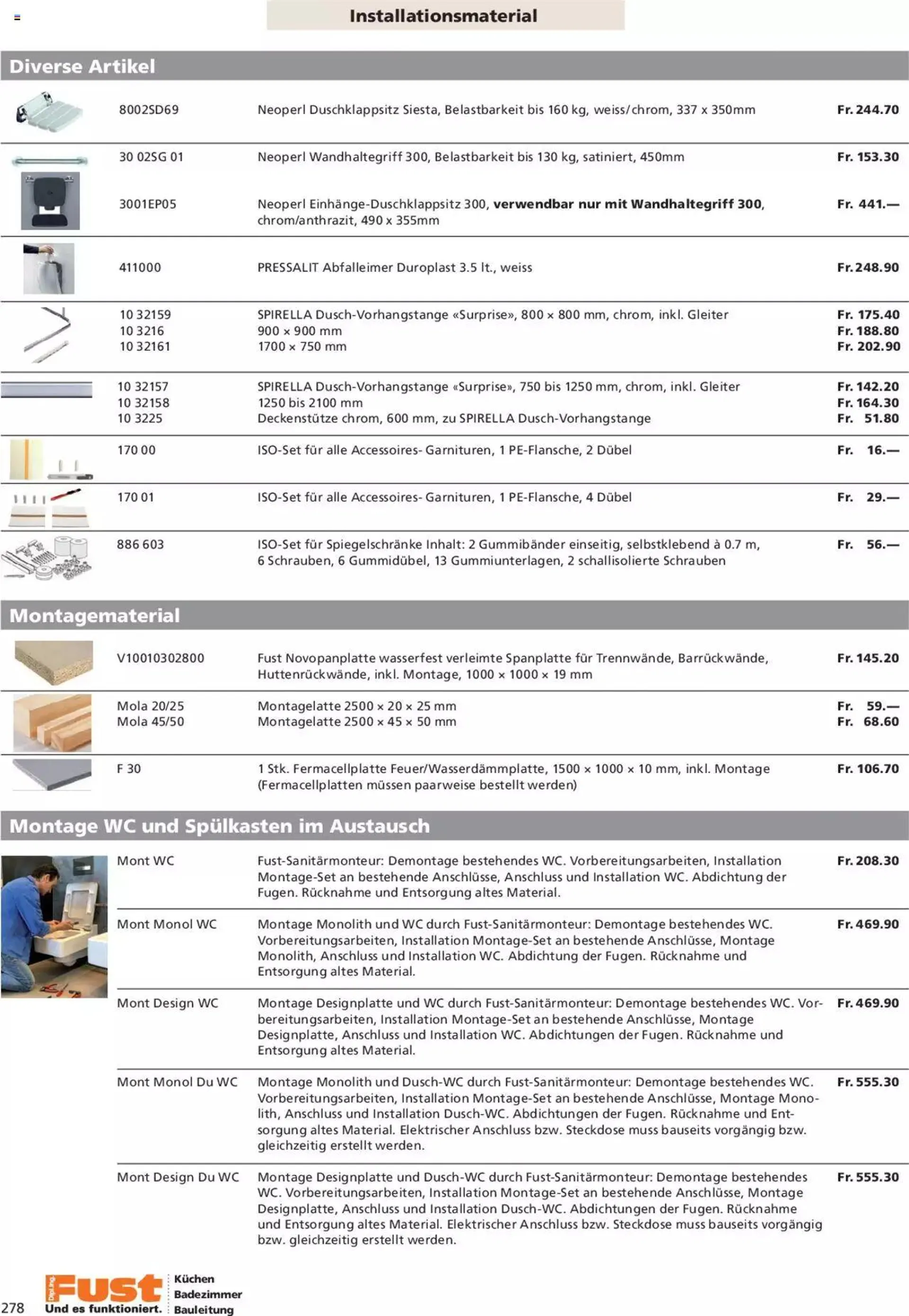 Fust Aktionen Badezimmermagazin von 17. April bis 31. Dezember 2024 - Prospekt seite  278
