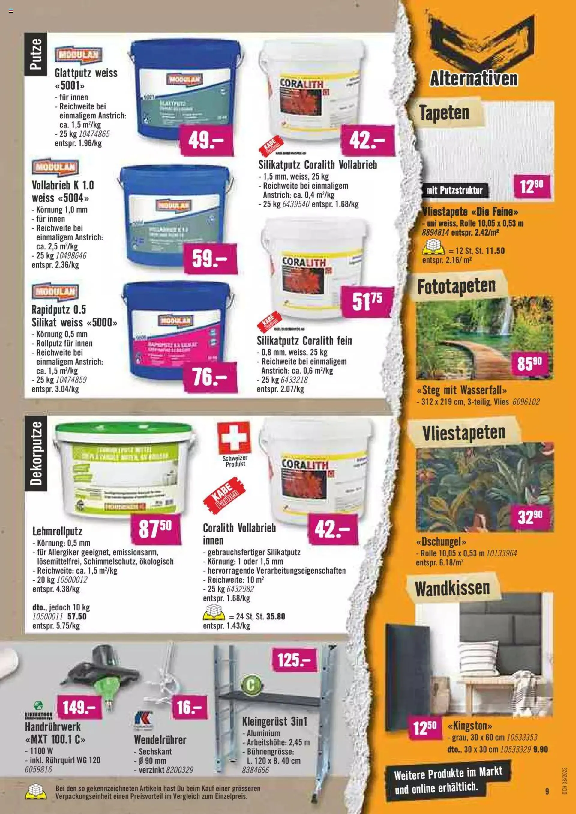 Hornbach Aktionen von 20. September bis 16. Oktober 2023 - Prospekt seite  9