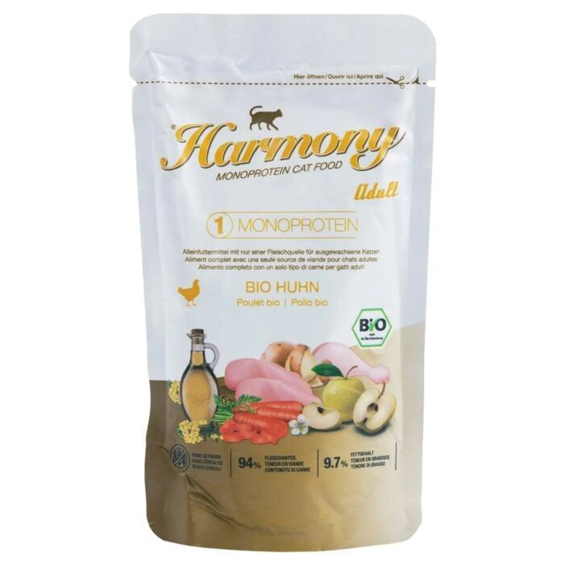 Harmony Cat Monoprotein Bio Adult Huhn Katzenfutter