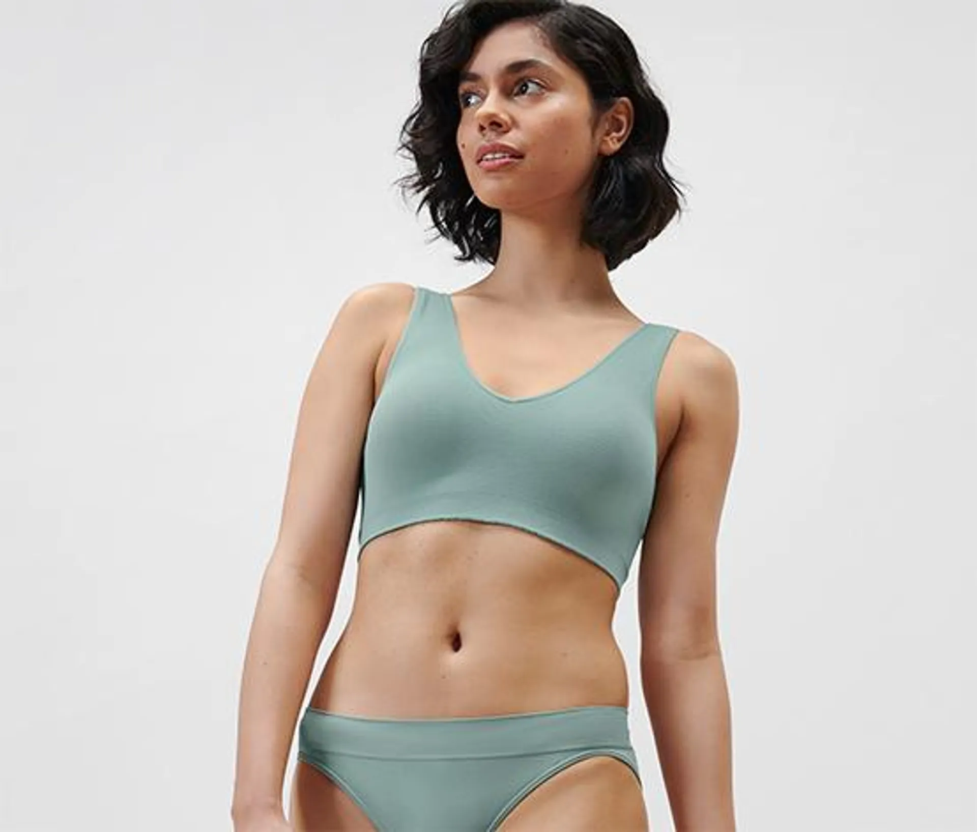 Seamless-Bustier, aqua