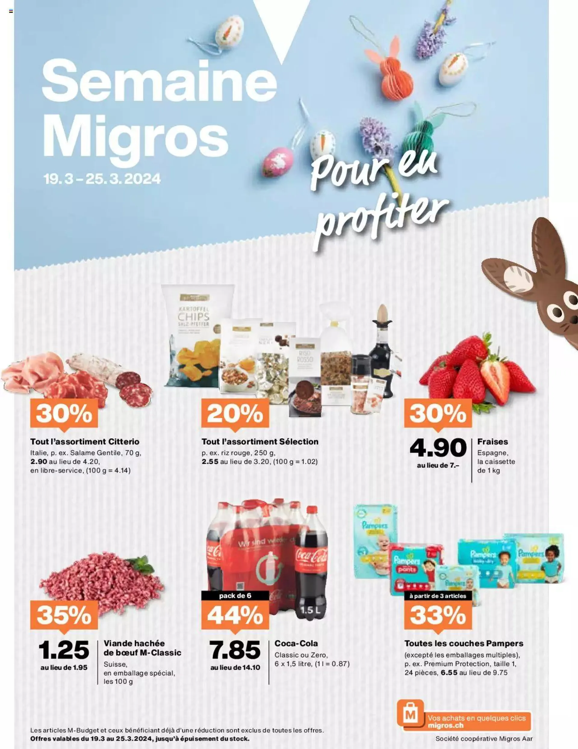 Migros Aktionen von 19. März bis 25. März 2024 - Prospekt seite  1