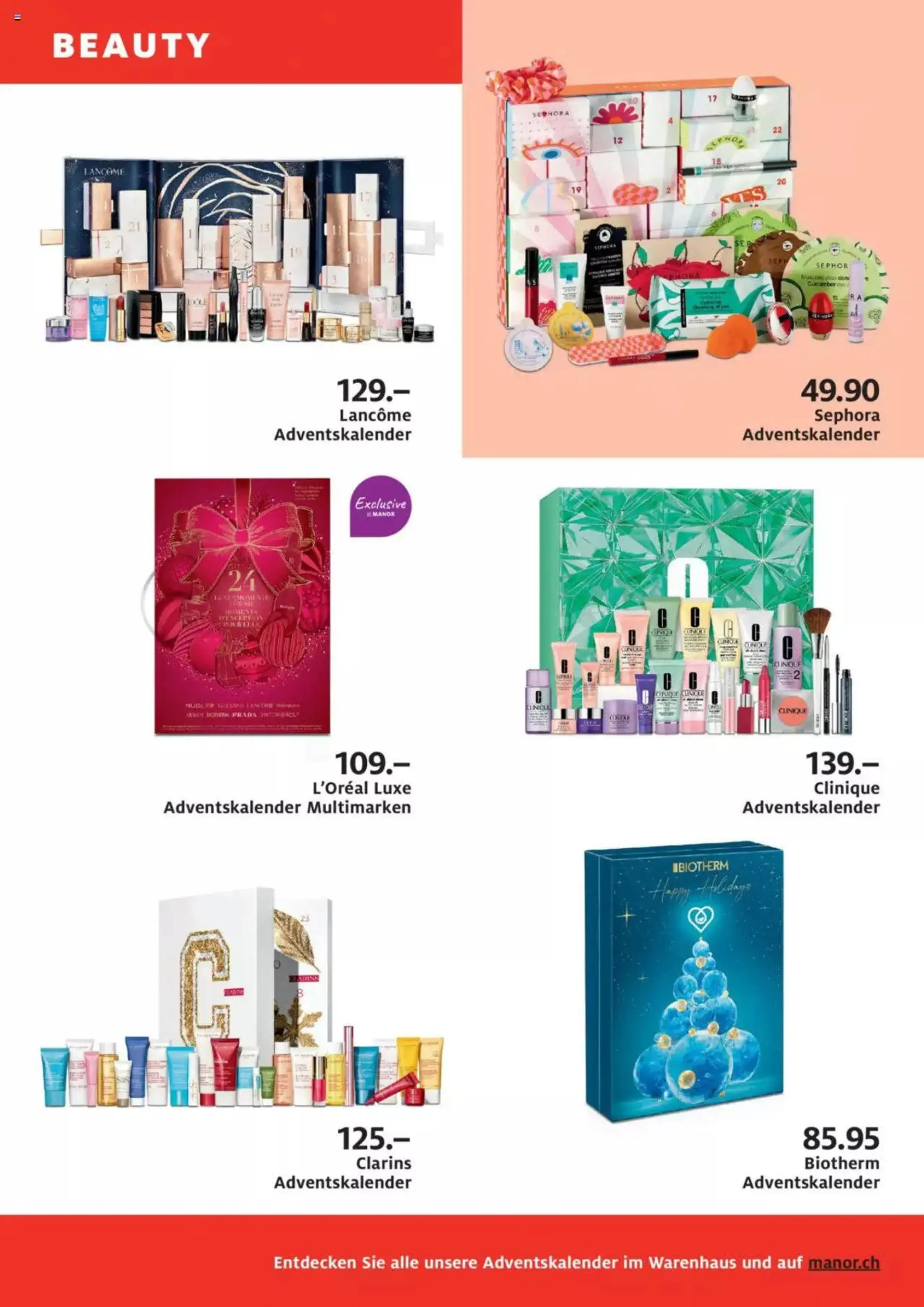 Manor Adventskalender von 19. Oktober bis 31. Dezember 2023 - Prospekt seite  2