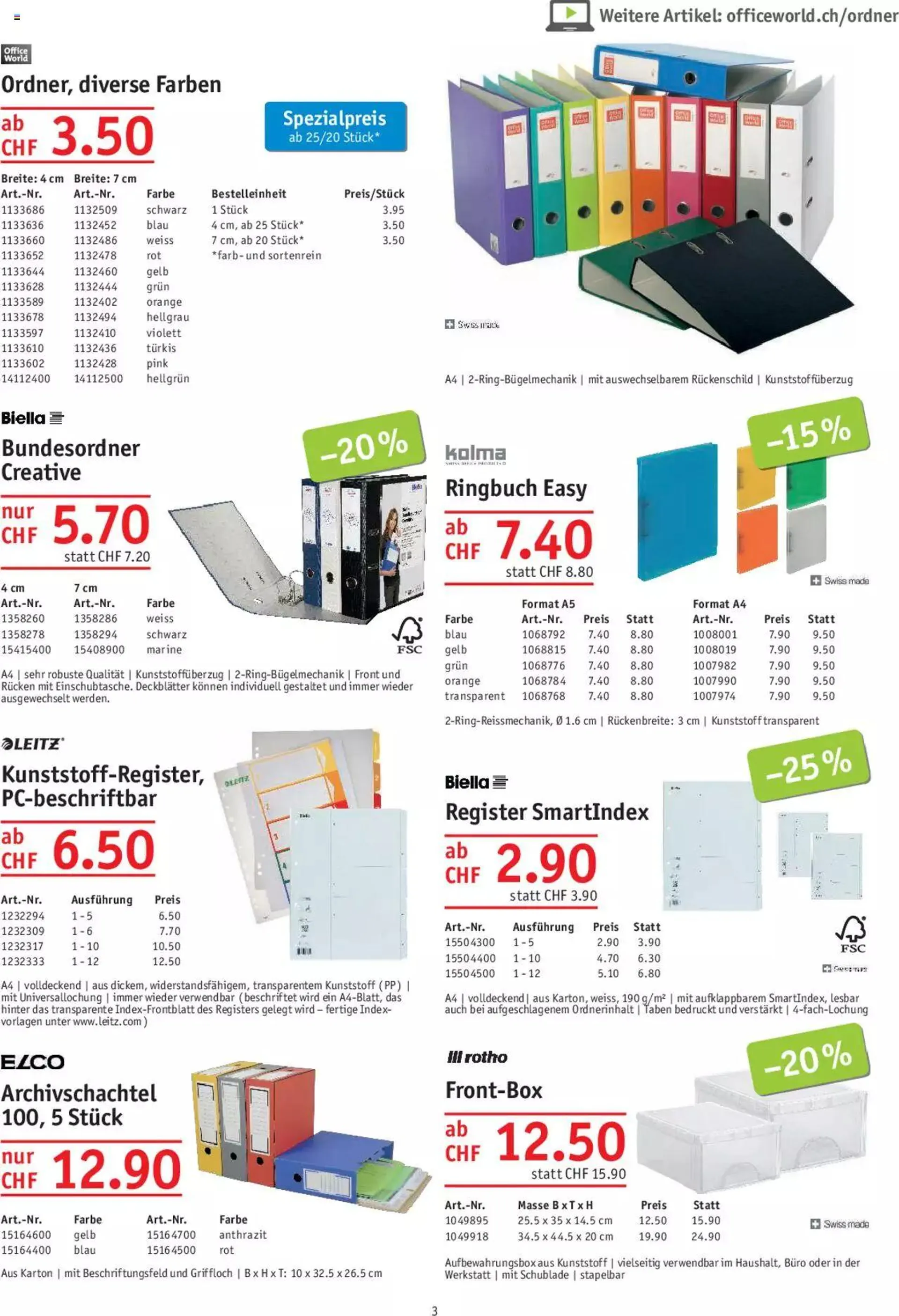 Office World Aktionen von 28. September bis 25. Oktober 2023 - Prospekt seite  3