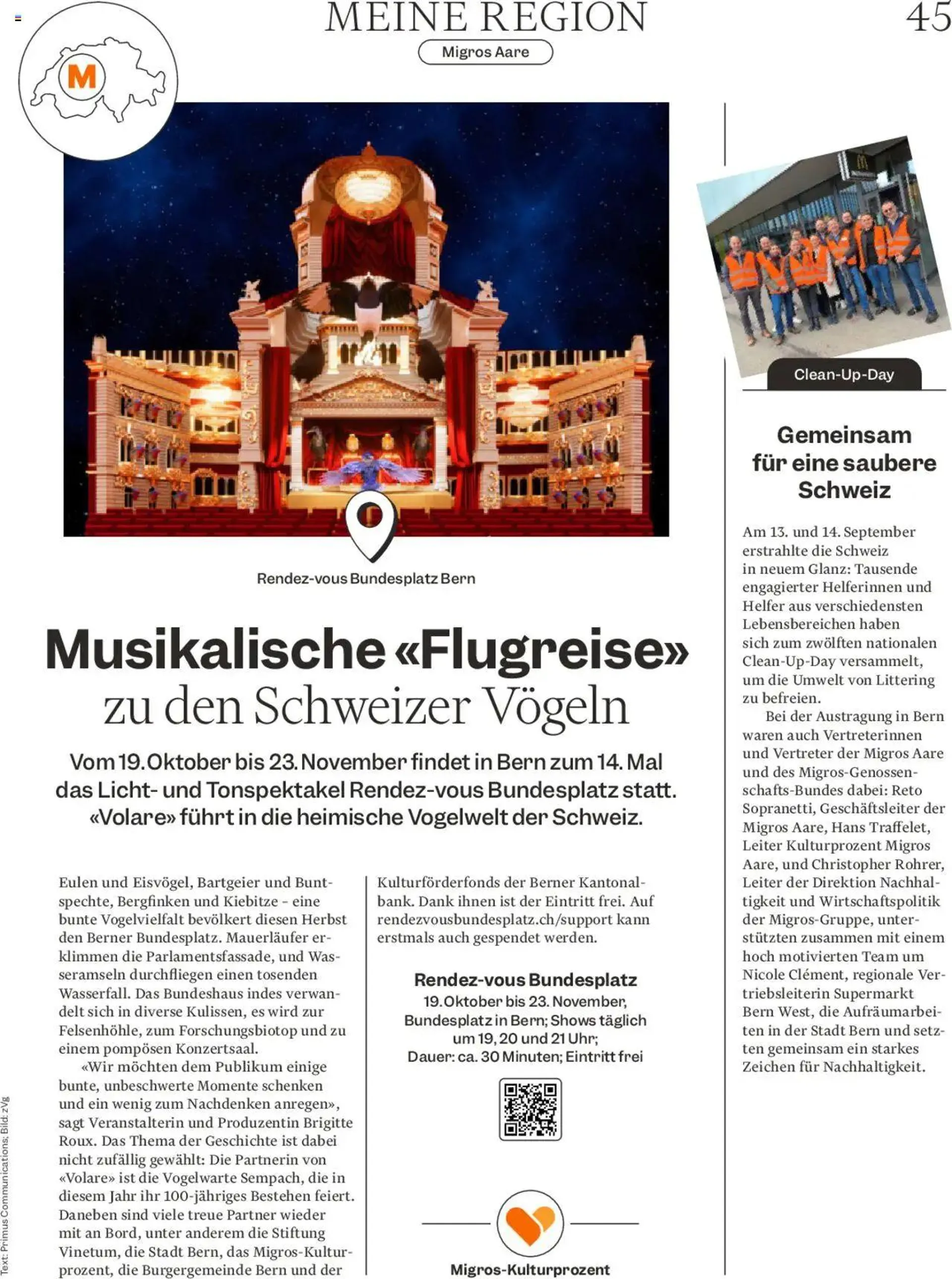 Migros - Magazin von 14. Oktober bis 20. Oktober 2024 - Prospekt seite  45