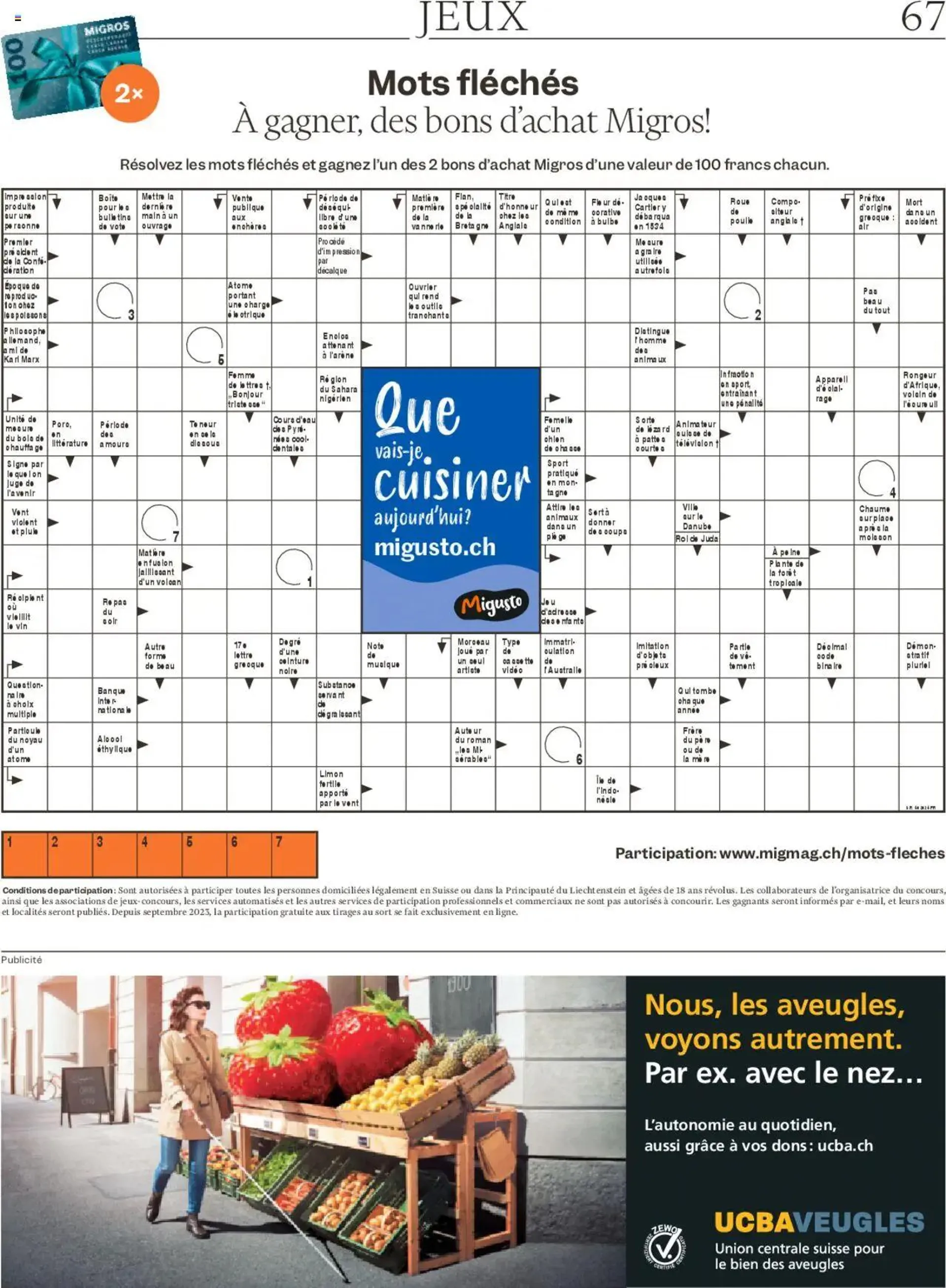 Migros - Magazin FR von 30. September bis 6. Oktober 2024 - Prospekt seite  67