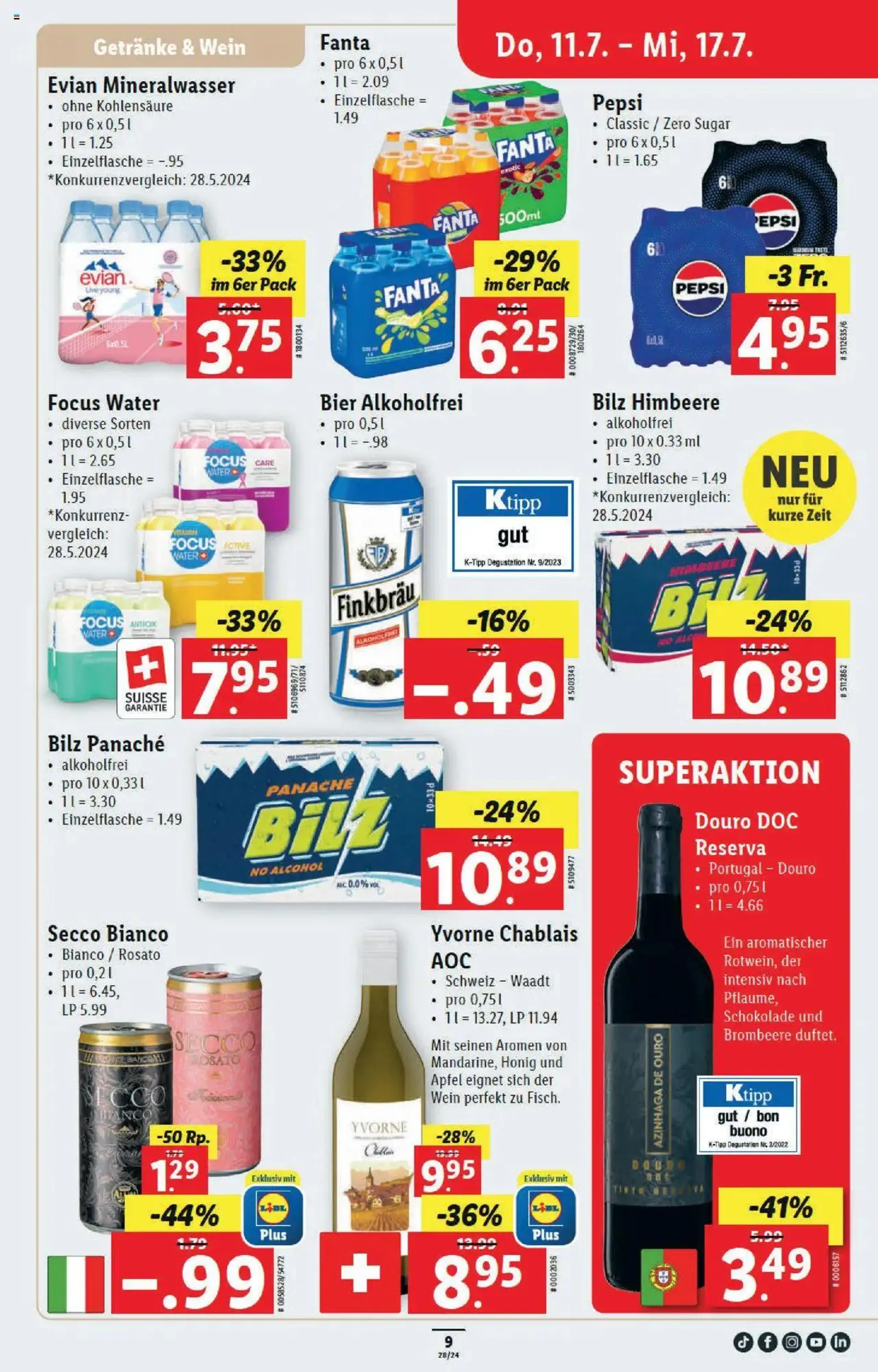 Lidl Aktionen von 11. Juli bis 17. Juli 2024 - Prospekt seite  9