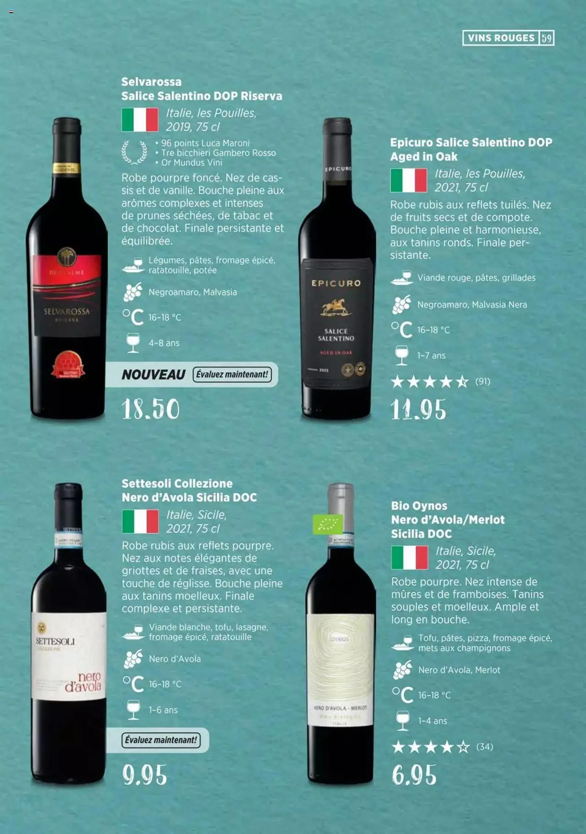 Denner Guide des vins 2023 /2024 FR von 11. September bis 31. Dezember 2023 - Prospekt seite  59