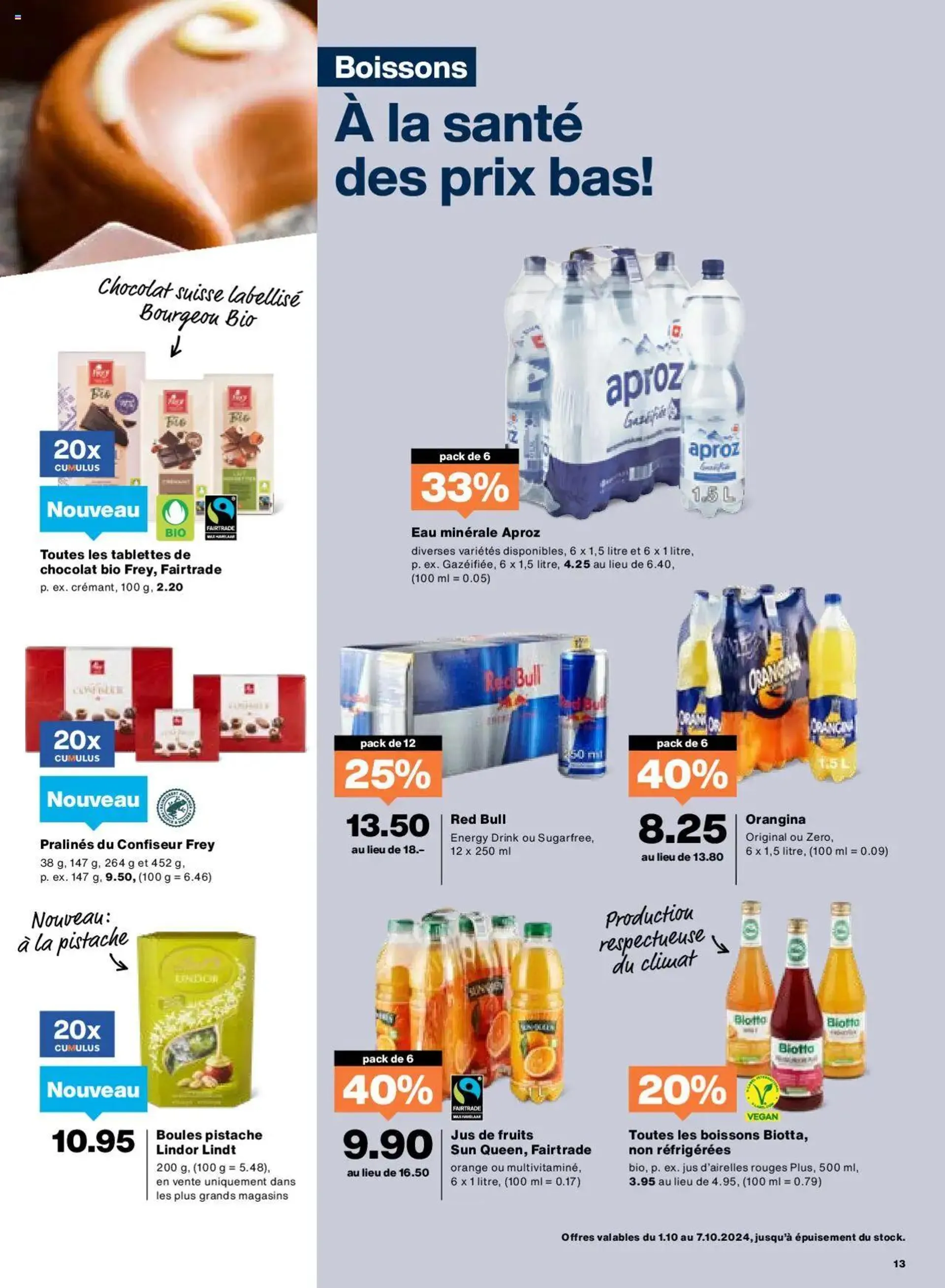 Migros Aktionen FR von 1. Oktober bis 7. Oktober 2024 - Prospekt seite  13