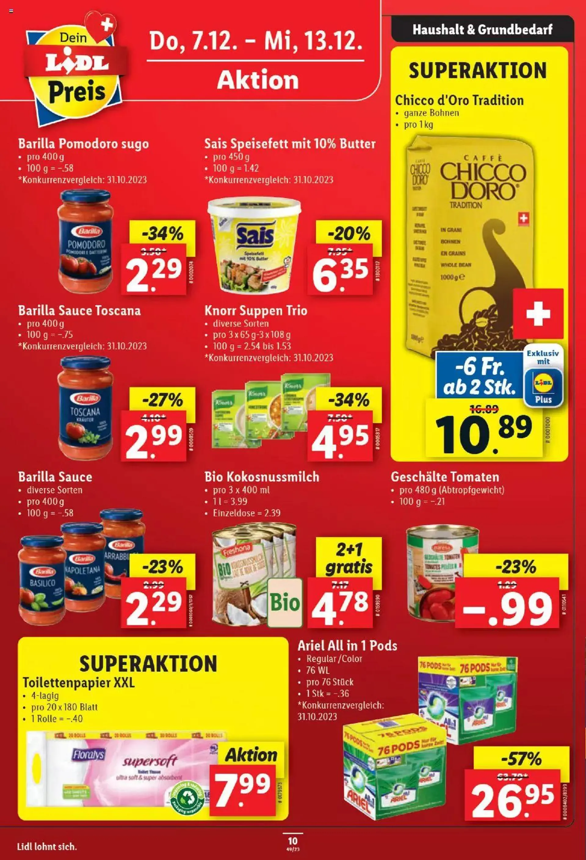 Lidl Aktionen von 7. Dezember bis 13. Dezember 2023 - Prospekt seite  10