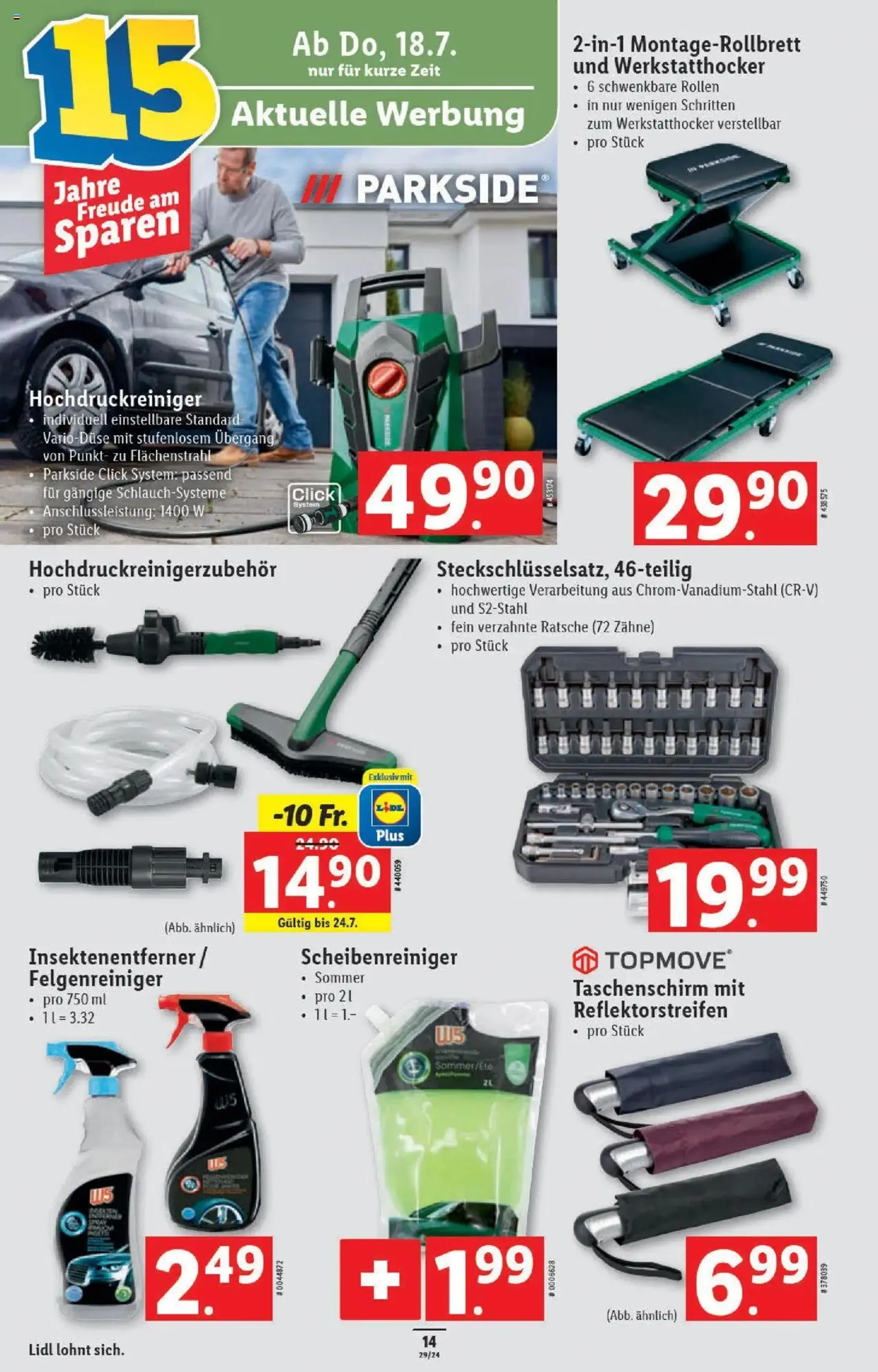 Lidl Aktionen von 18. Juli bis 24. Juli 2024 - Prospekt seite  14