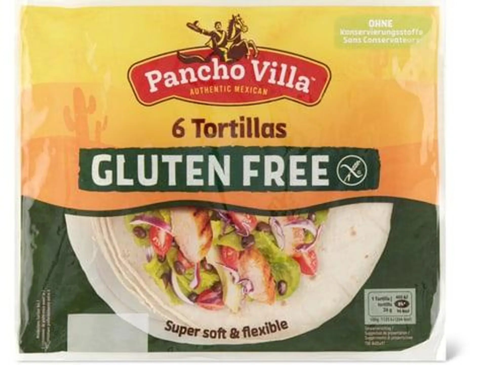 Pancho Villa · Glutenfree Tortilla mit Tapiokastärke und Mais- und Quinoamehl