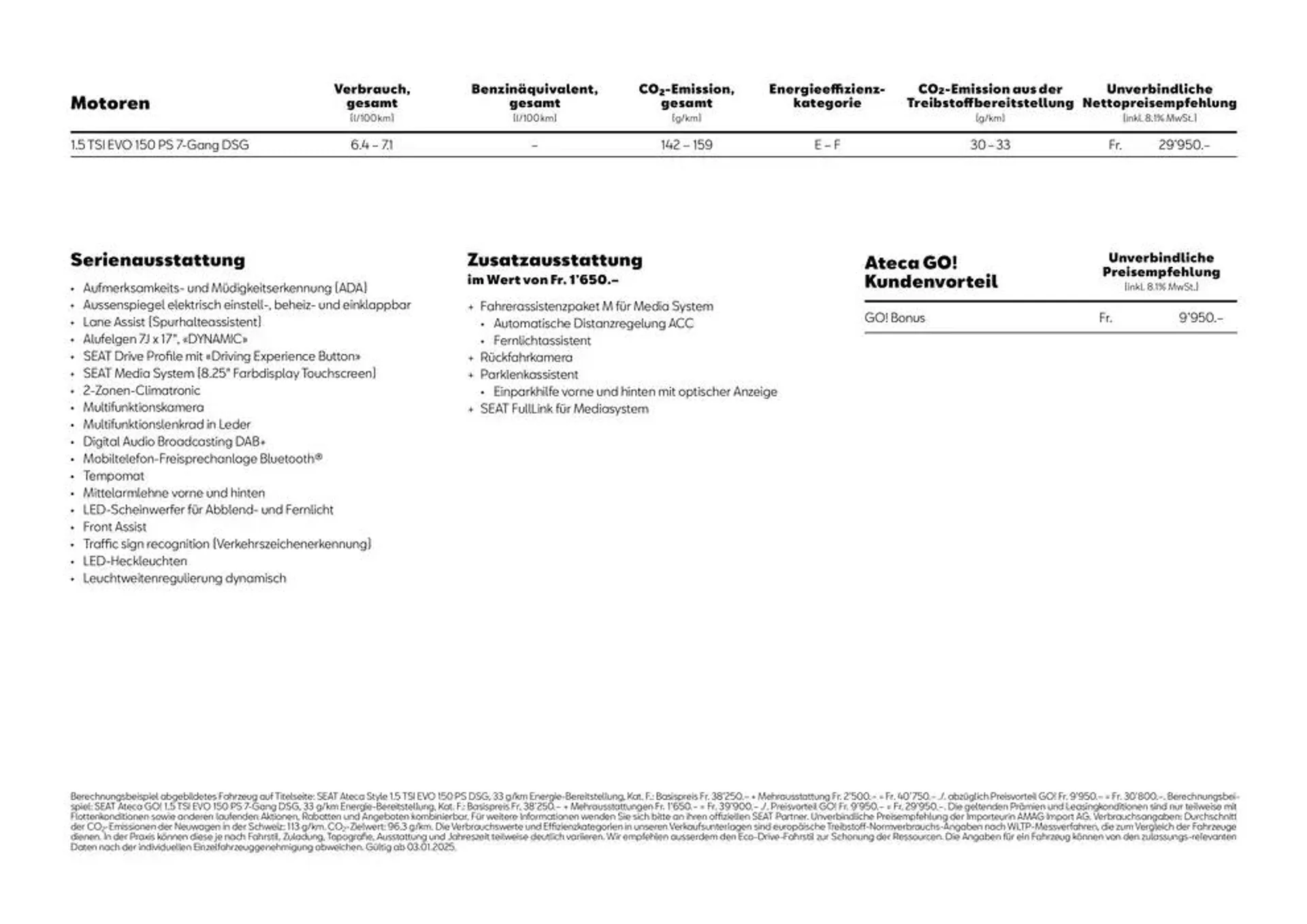 SEAT Ateca GO! von 25. Januar bis 8. Februar 2025 - Prospekt seite  3