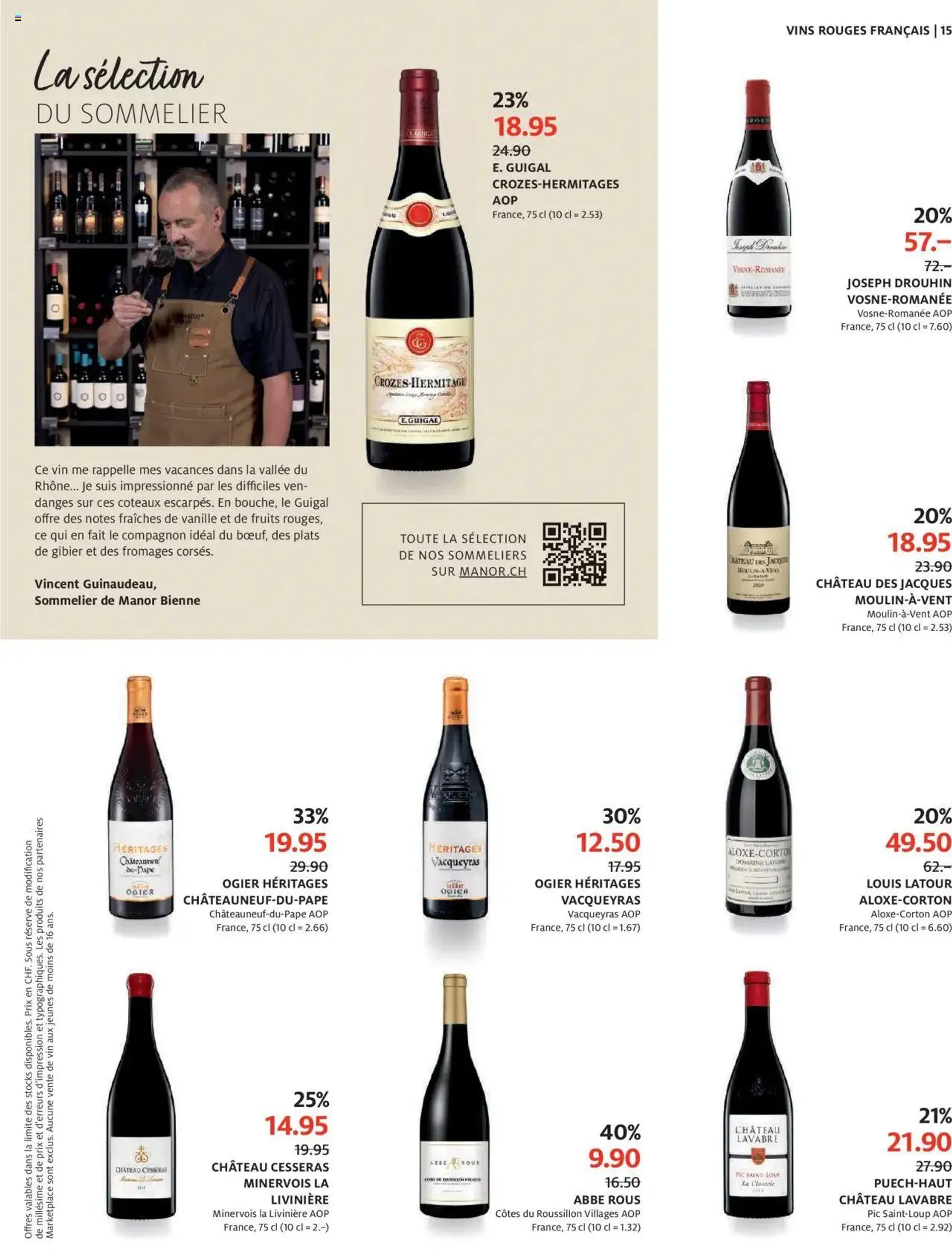 Manor Catalogue des vins von 8. September bis 6. Oktober 2024 - Prospekt seite  15