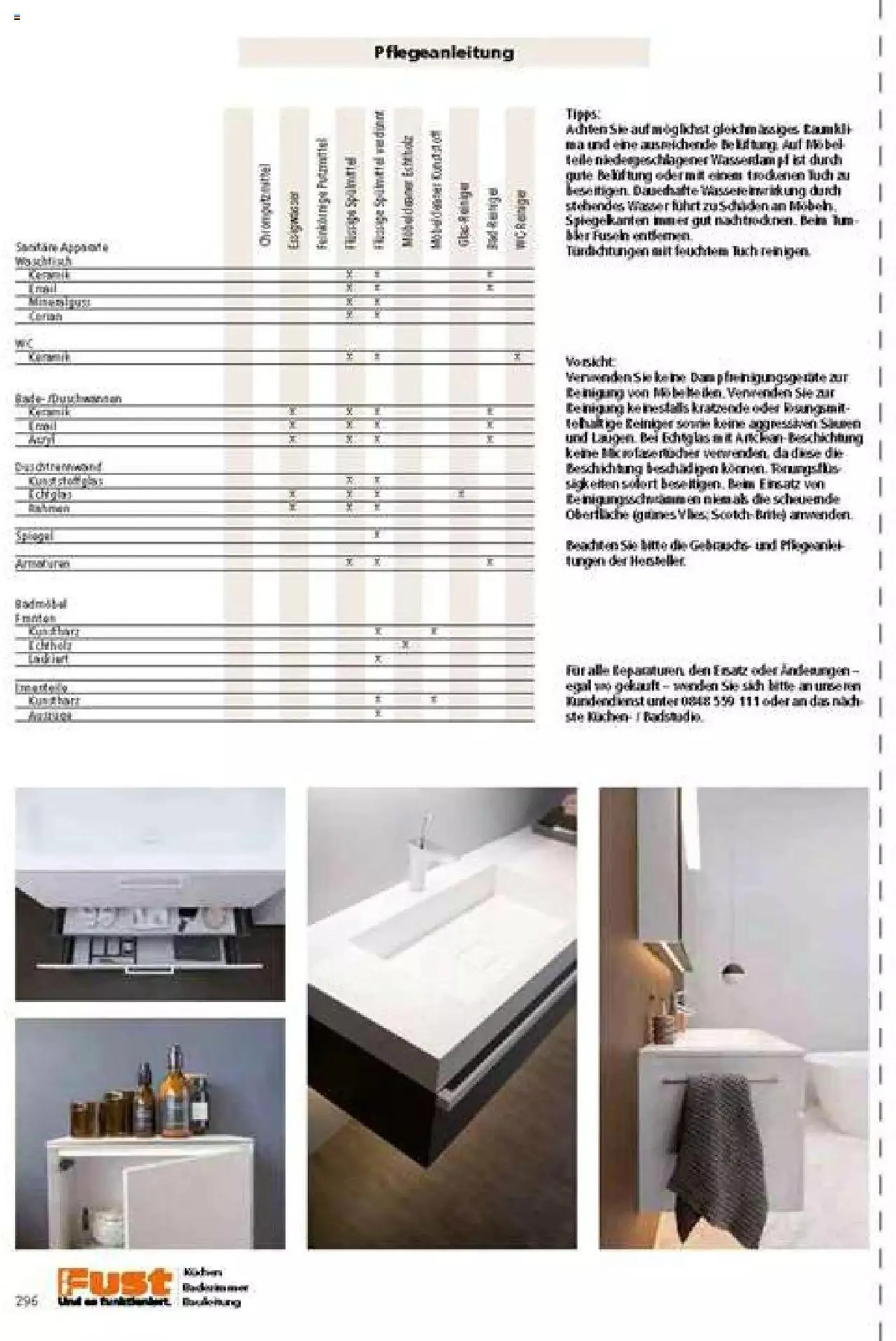 Fust Badezimmermagazin von 17. April bis 31. Dezember 2023 - Prospekt seite  296