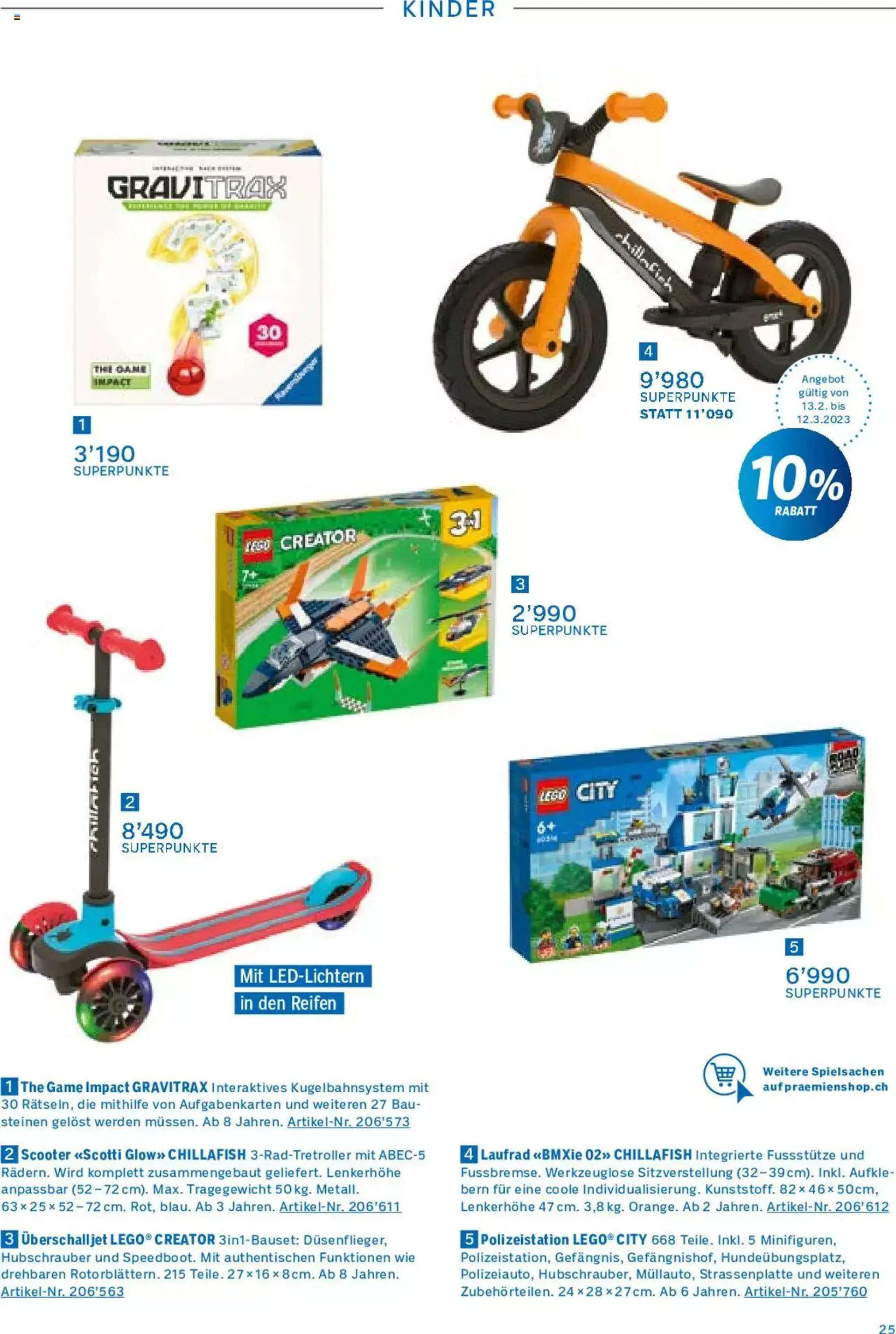 Coop - Prämien Shopch von 14. Februar bis 31. Dezember 2023 - Prospekt seite  25