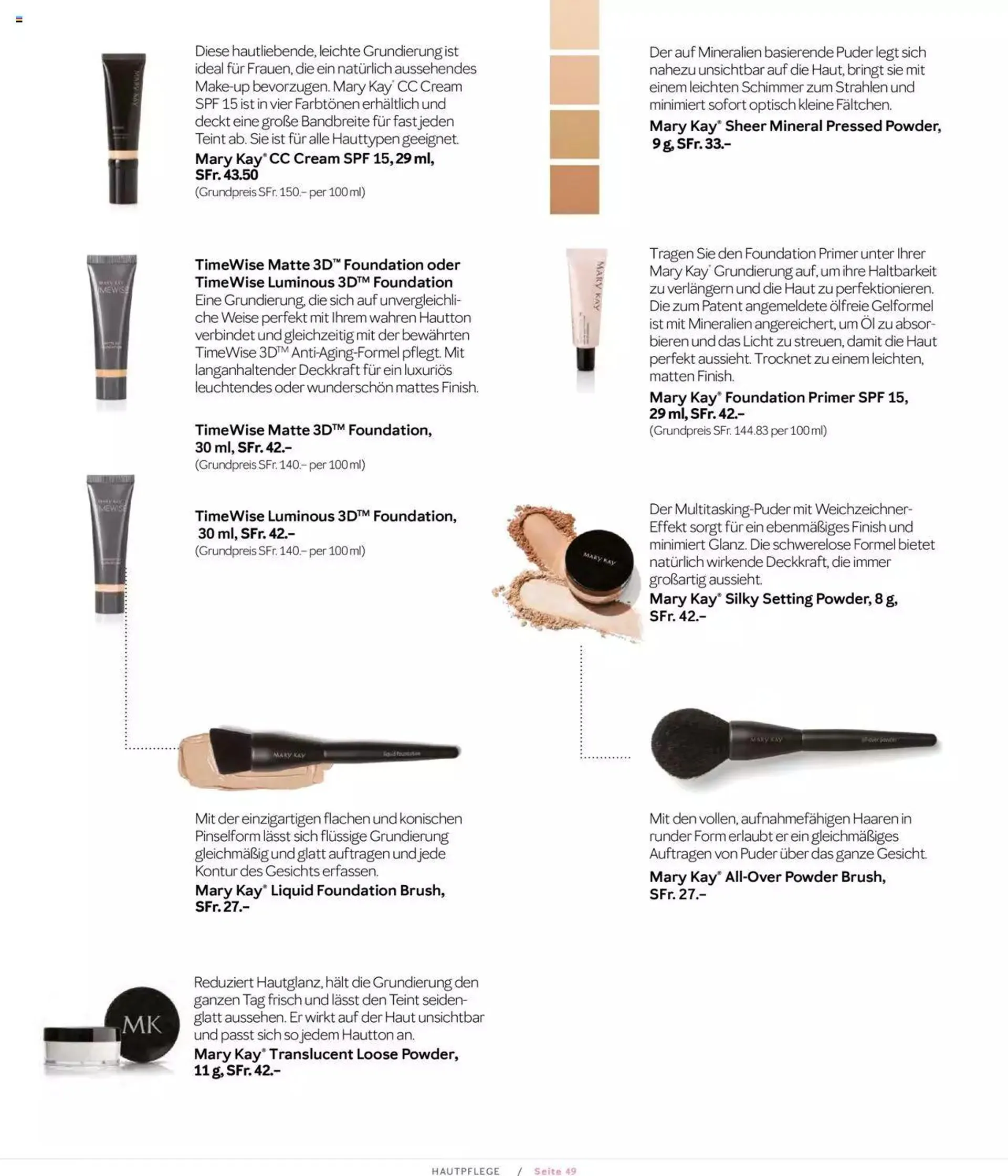 Mary Kay - Hautpflege von 1. April bis 31. Dezember 2023 - Prospekt seite  49