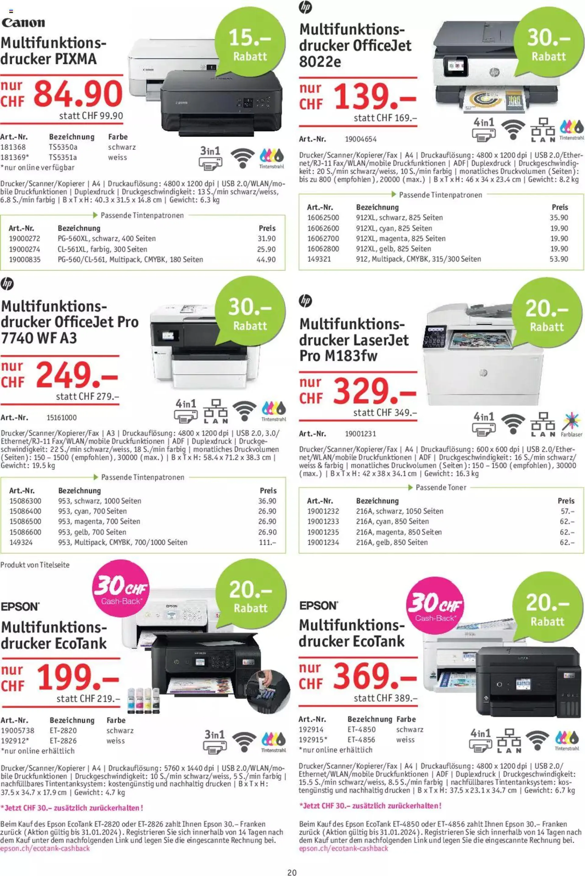 Office World Aktionen von 26. Oktober bis 29. November 2023 - Prospekt seite  20