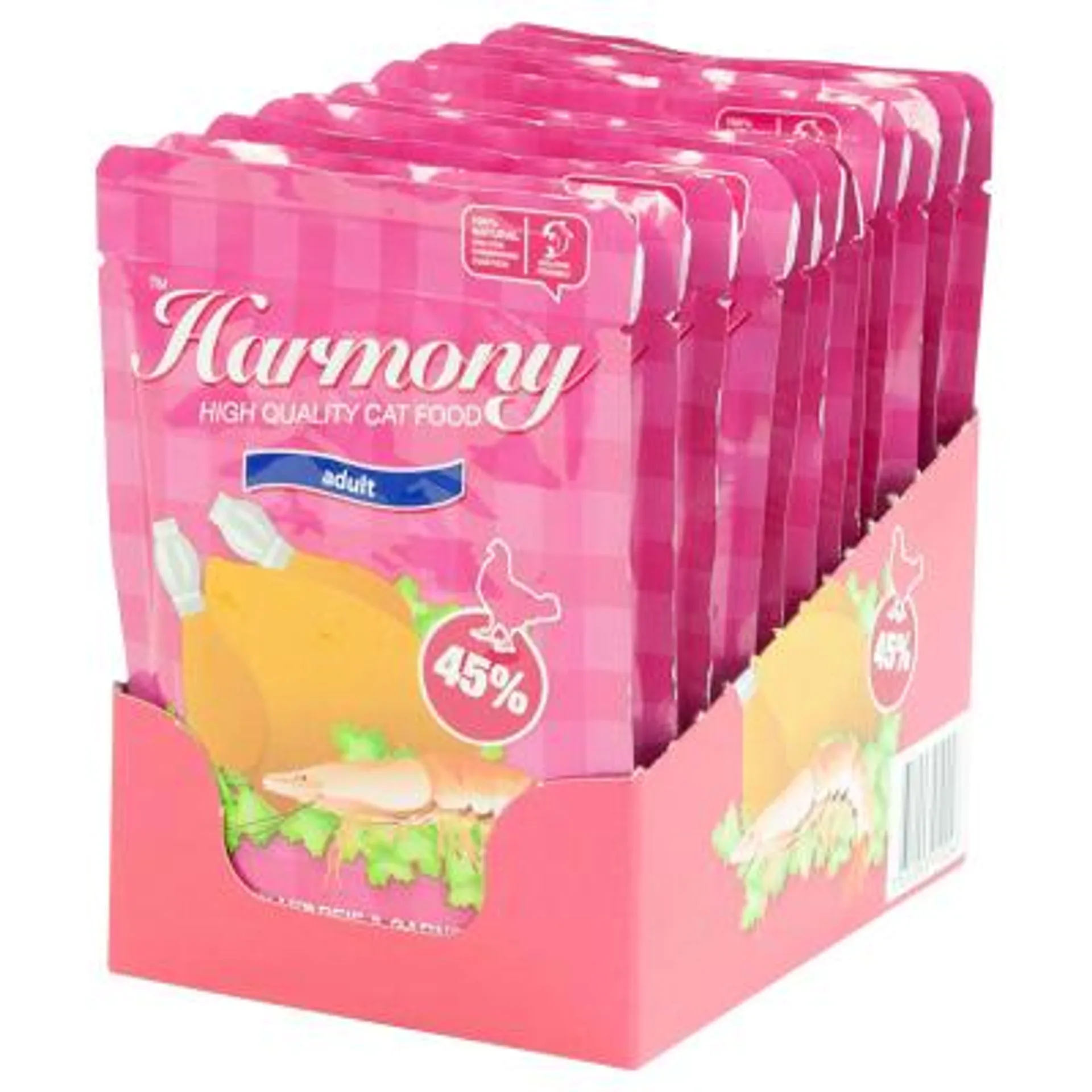 Harmony Cat Huhn mit Reis & Garnelen 12x80g