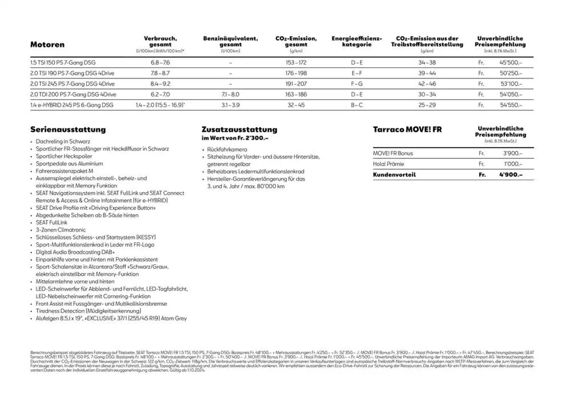 SEAT Tarraco MOVE! FR von 28. Oktober bis 11. November 2024 - Prospekt seite  3