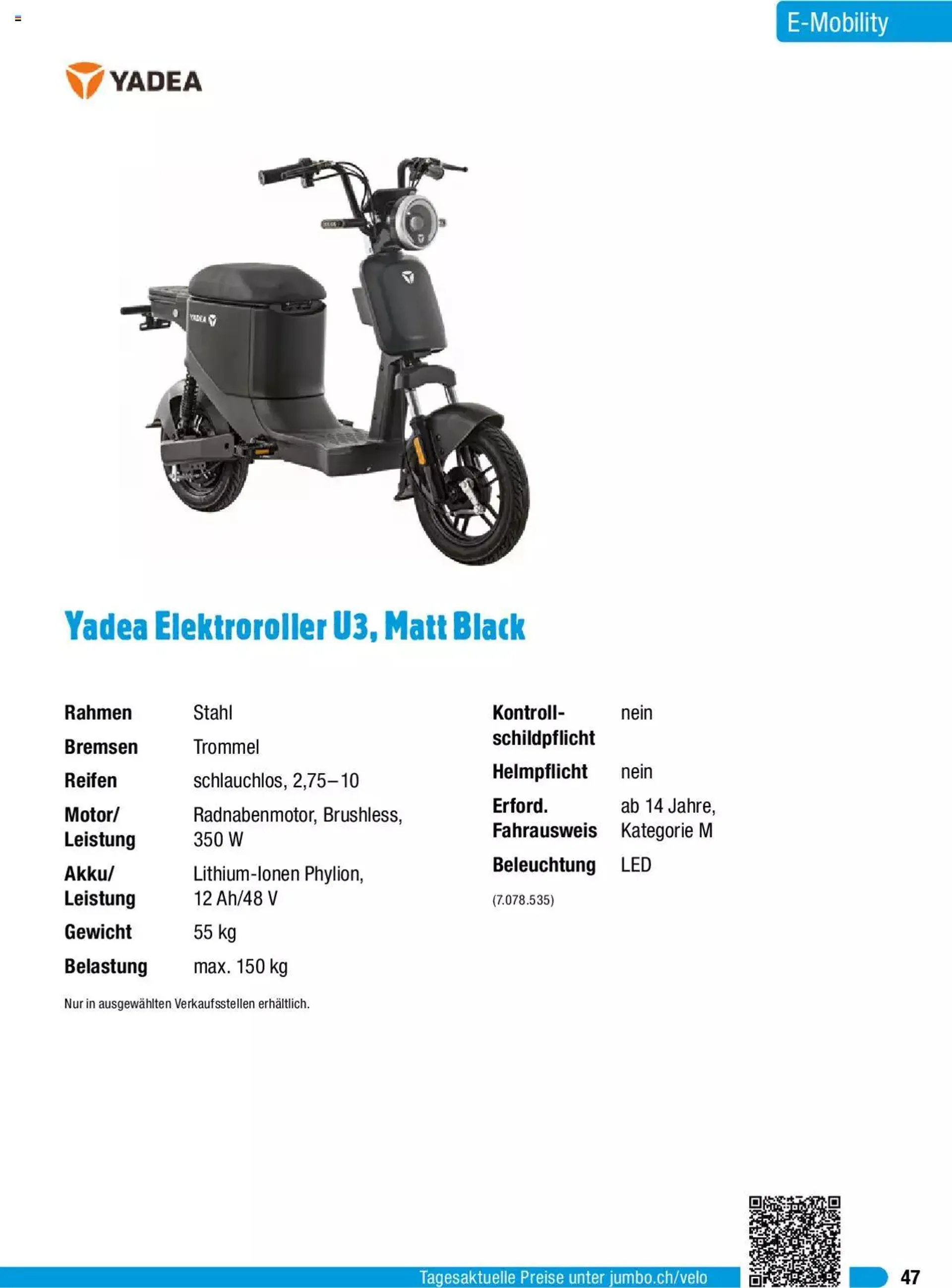 Jumbo Aktionen Dein Velo 2024 von 29. Januar bis 31. Dezember 2024 - Prospekt seite  47