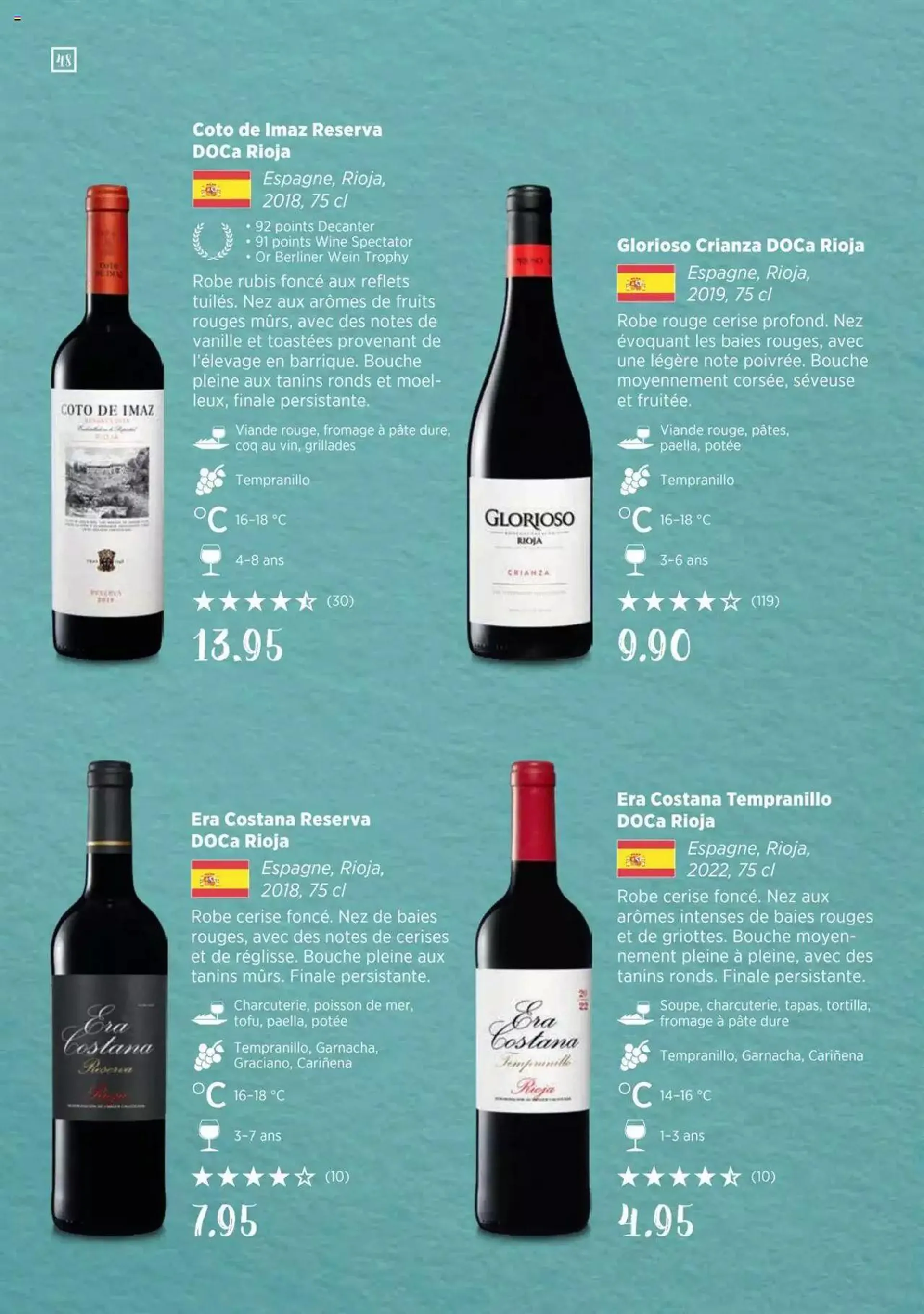 Denner Guide des vins 2023 /2024 FR von 11. September bis 31. Dezember 2023 - Prospekt seite  48