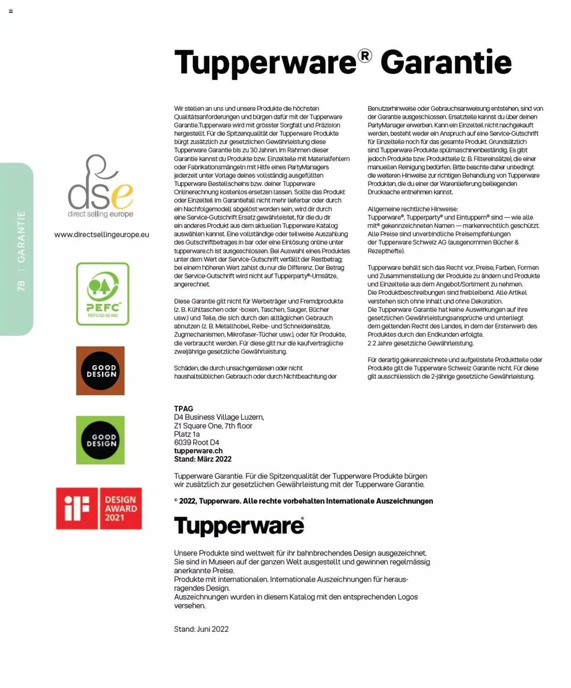 Tupperware - Herbst / Winter 2022-23 von 1. September bis 31. Dezember 2023 - Prospekt seite  78