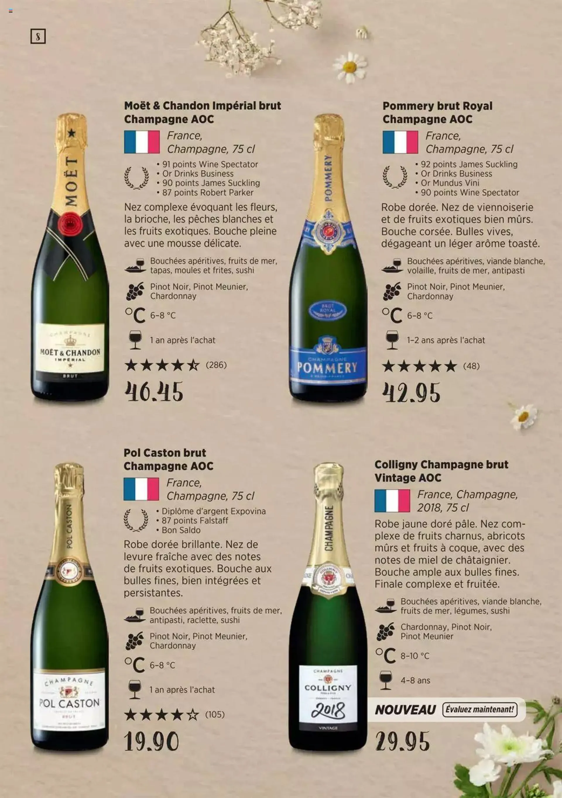Denner Guide des vins 2023 /2024 FR von 11. September bis 31. Dezember 2024 - Prospekt seite  8
