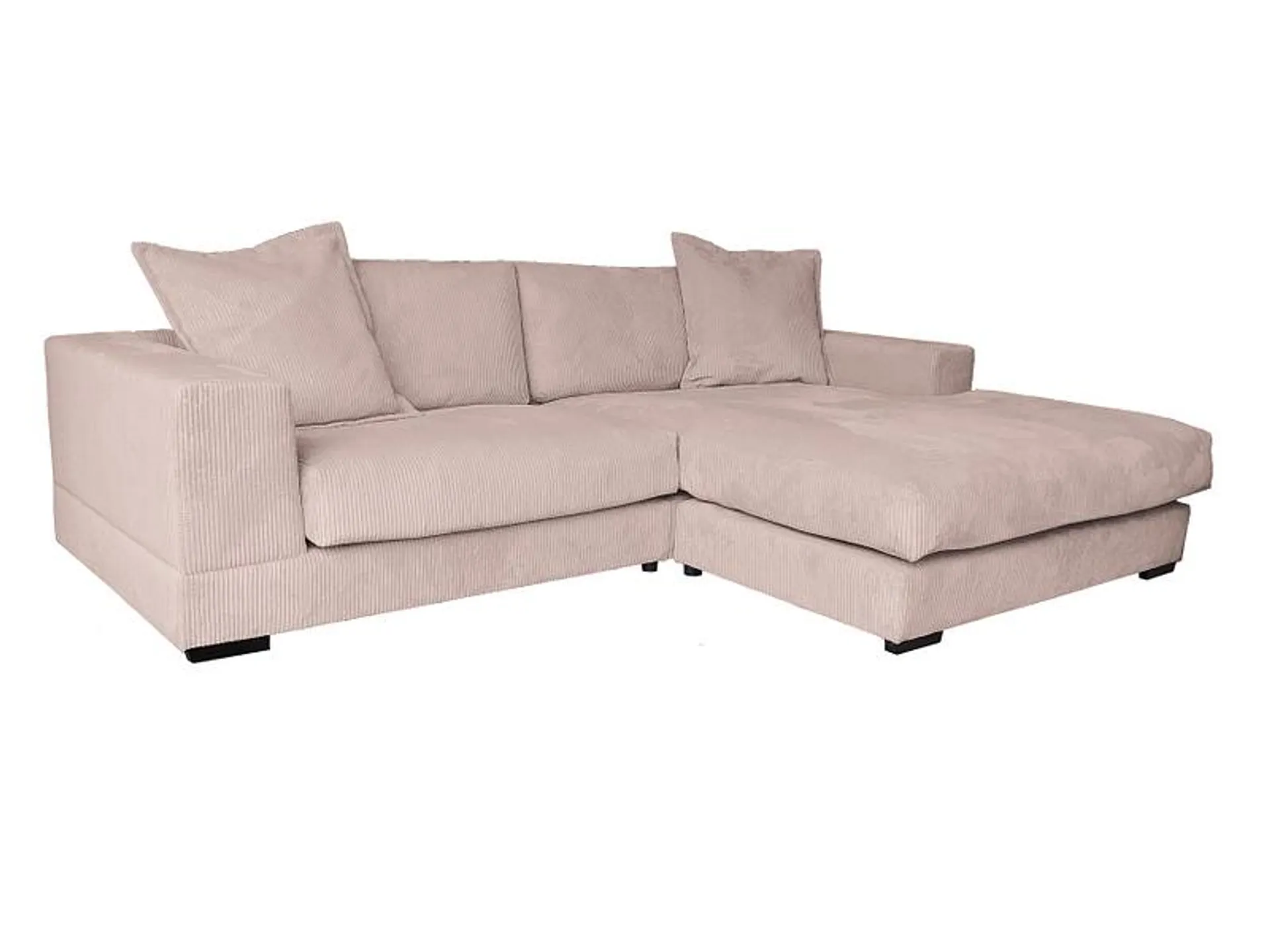 Ecksofa SUNNY Cord-Stoff hellrosa