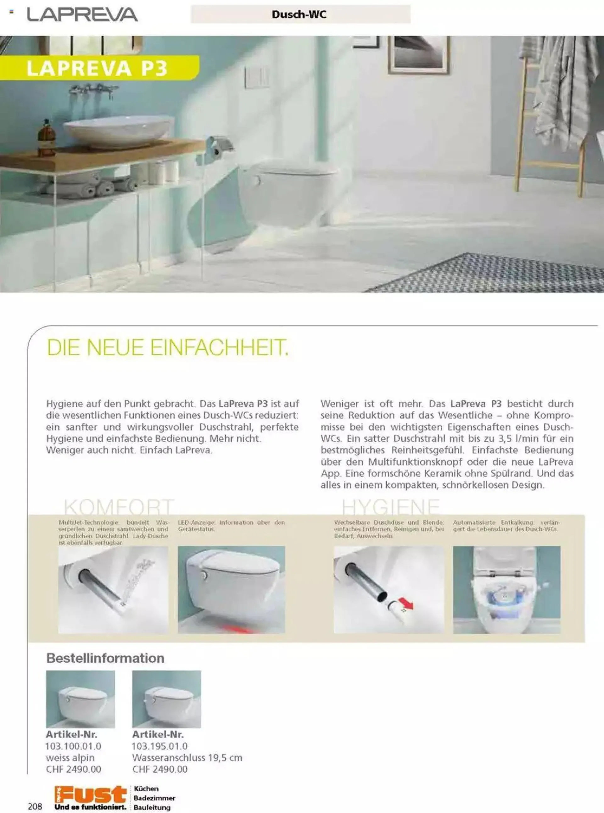 Fust Badezimmermagazin von 17. April bis 31. Dezember 2023 - Prospekt seite  208