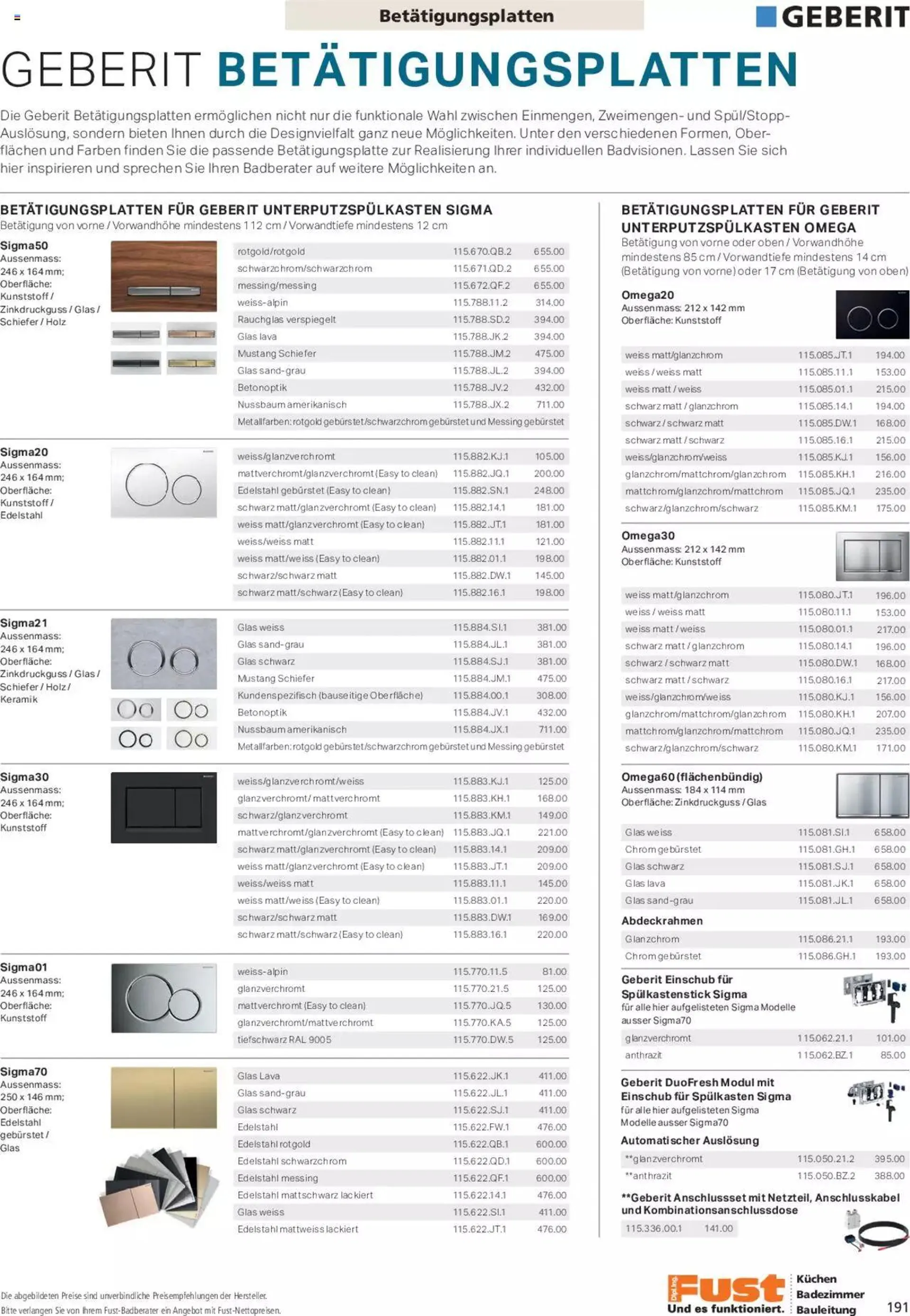 Fust Aktionen Badezimmermagazin von 17. April bis 31. Dezember 2024 - Prospekt seite  191