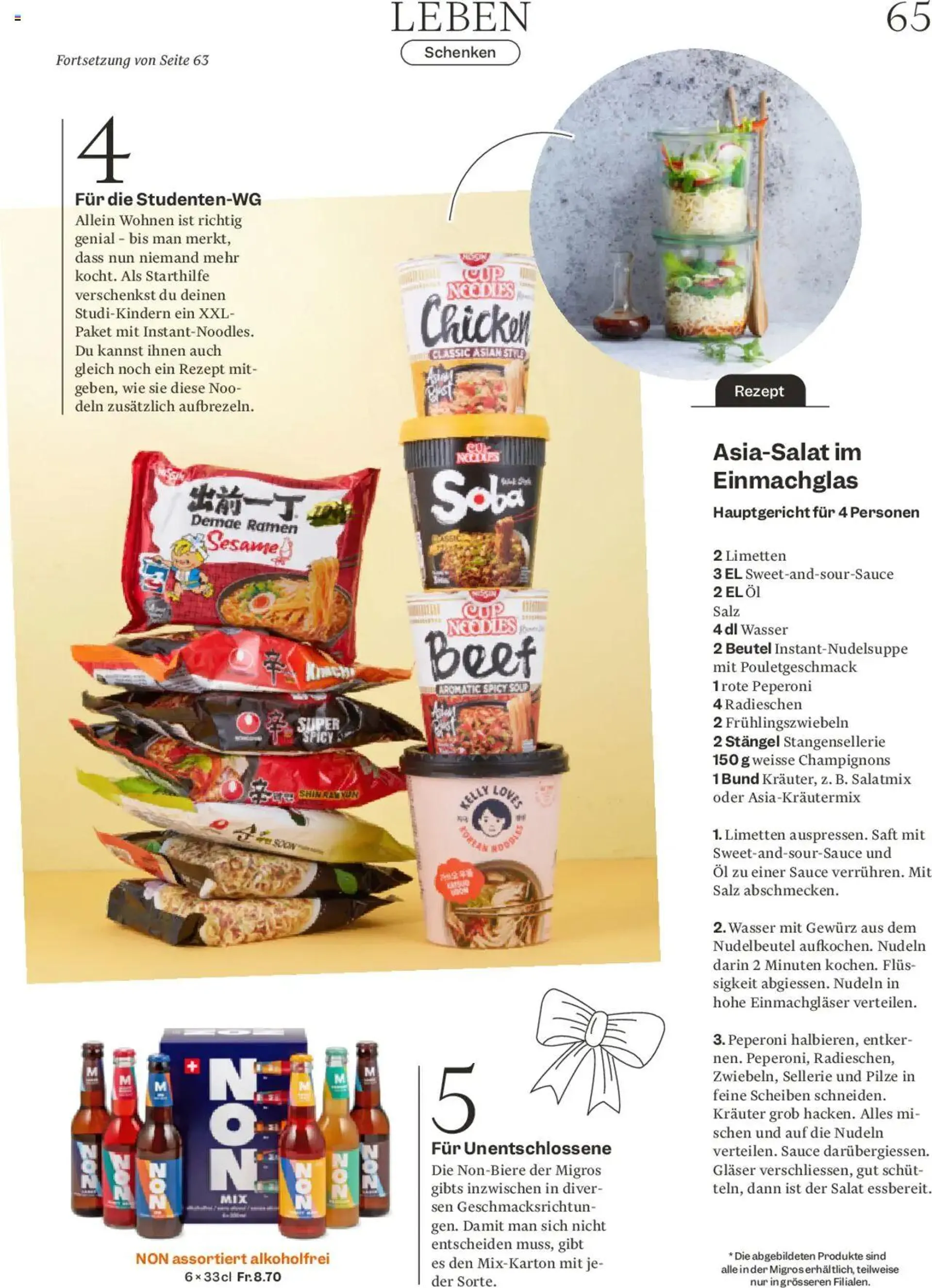 Migros - Magazin von 21. Oktober bis 27. Oktober 2024 - Prospekt seite  65