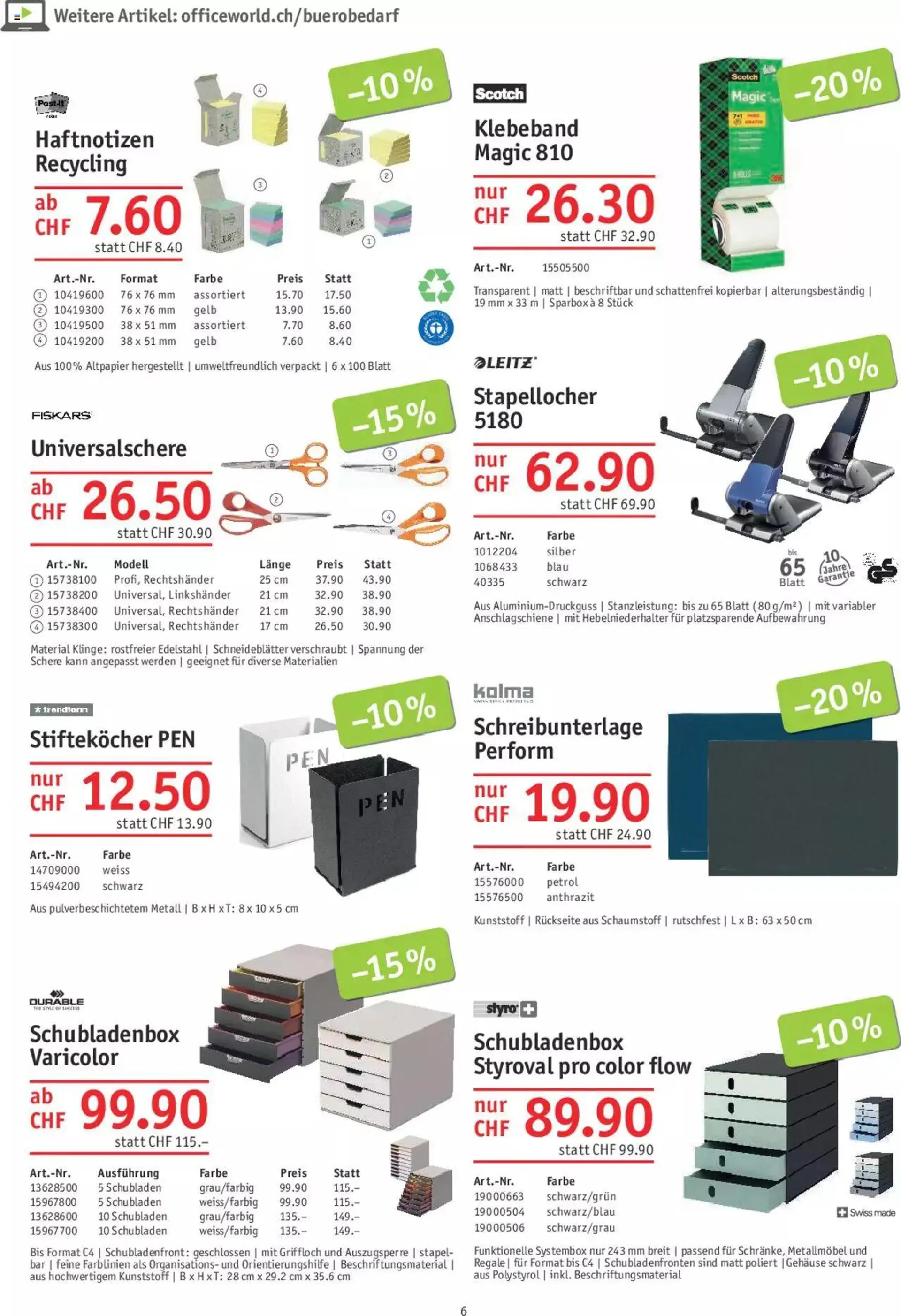Office World Aktionen von 24. August bis 27. September 2023 - Prospekt seite  6