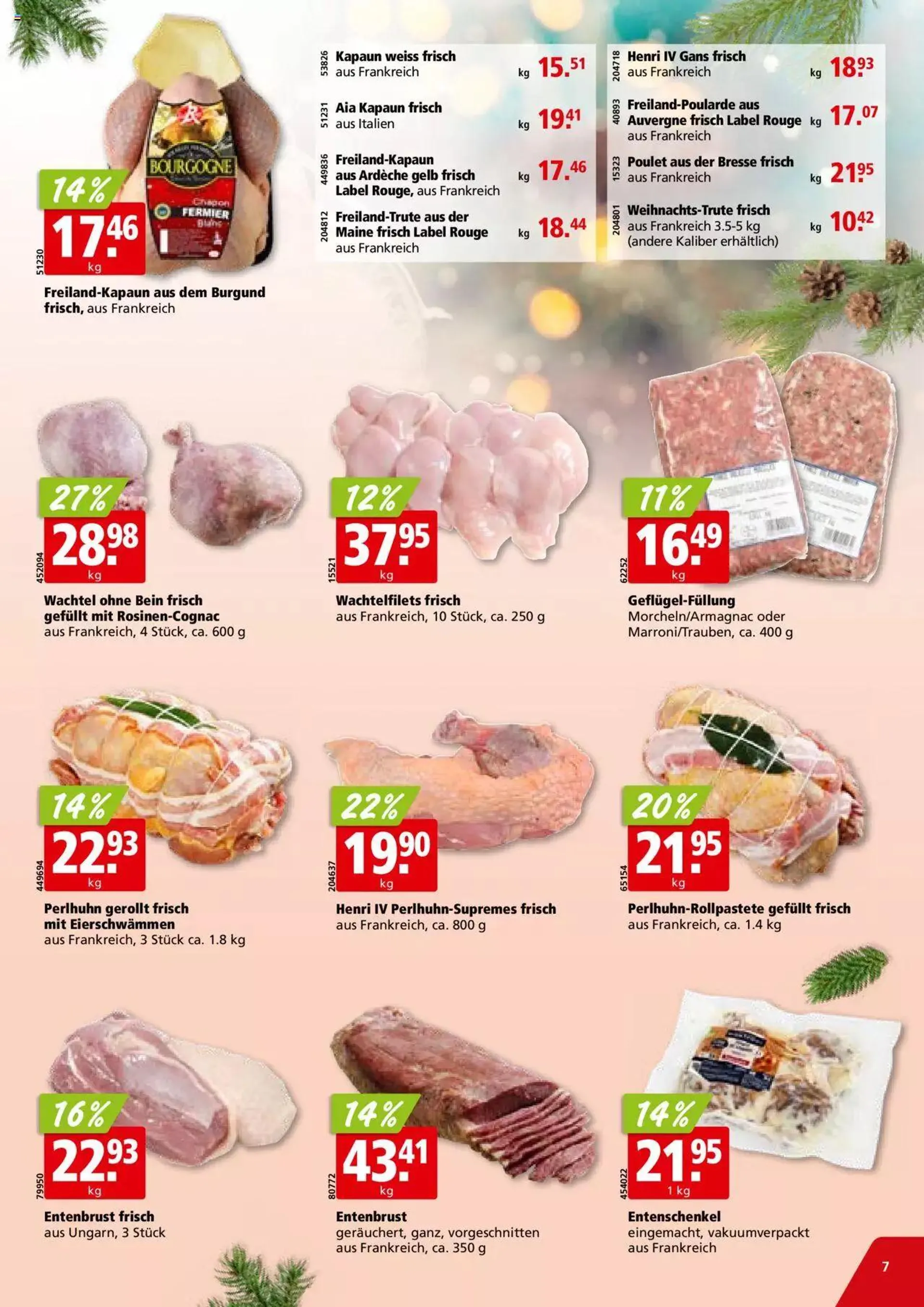 Aligro Aktionen für Businesskunden - Chavannes, Matran, Genf, Sitten von 18. Dezember bis 23. Dezember 2023 - Prospekt seite  7