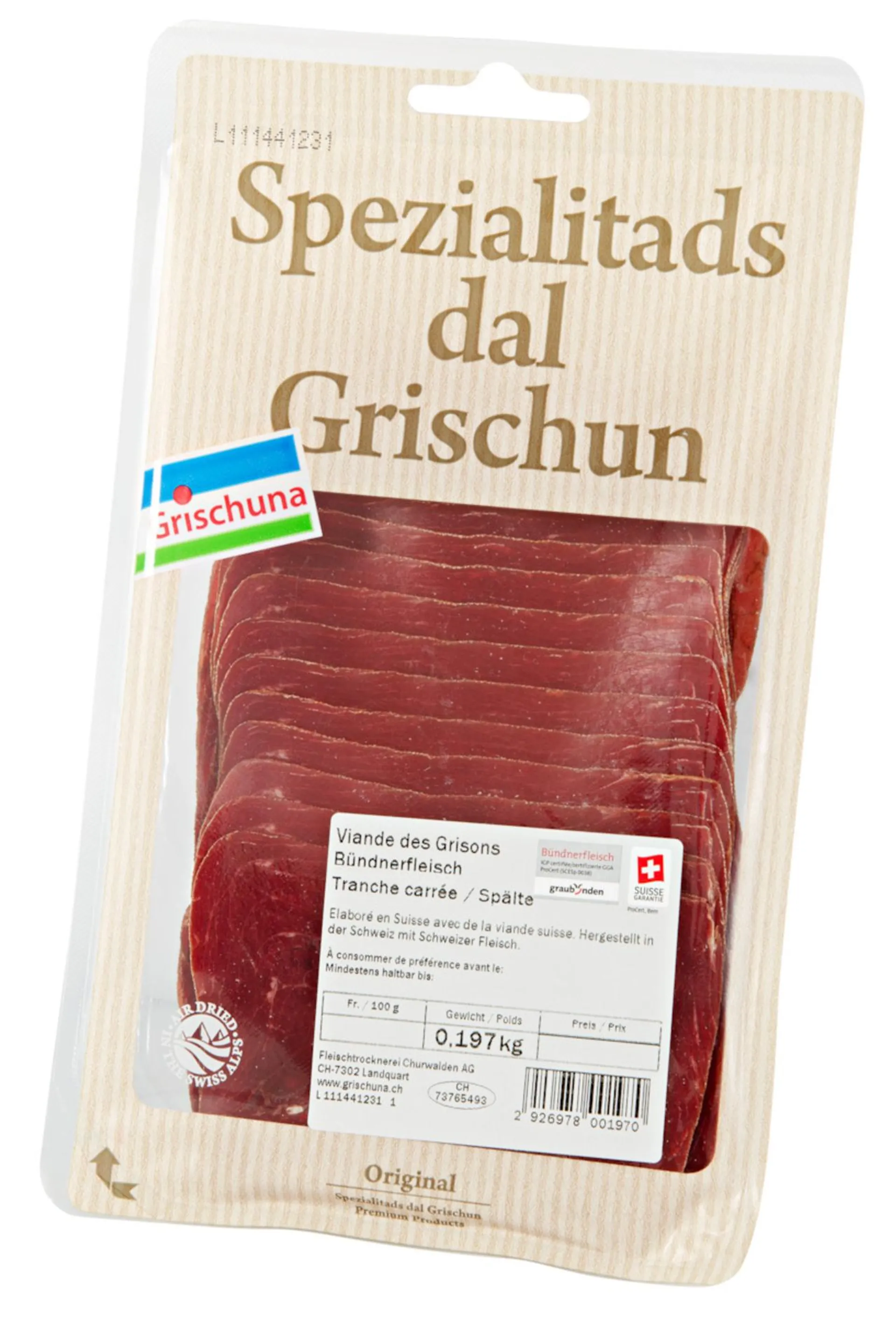 Bünderfleisch spälte, aus der schweiz, ca. 200 g