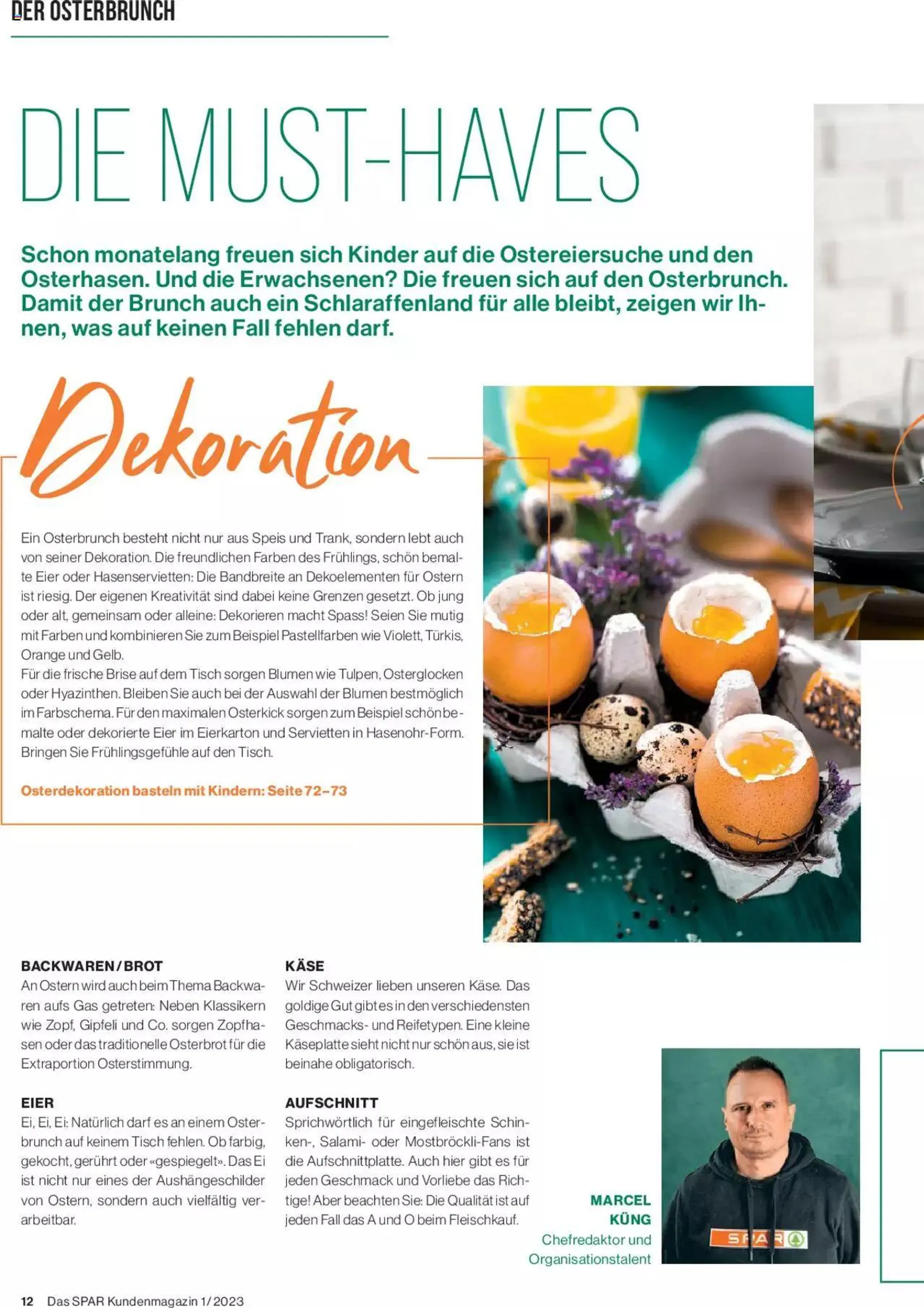 SPAR Kundenmagazin von 2. März bis 31. Dezember 2023 - Prospekt seite  12