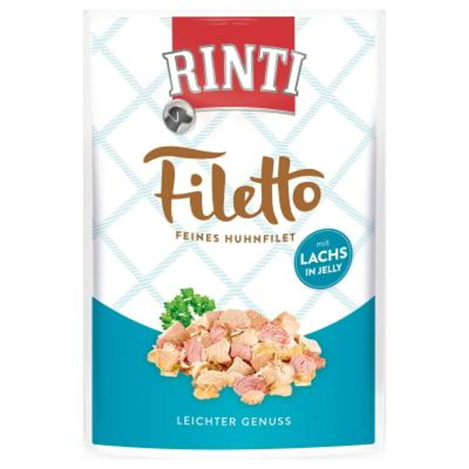 Rinti Filetto Hundefutter Huhnfilet mit Lachs 24x100g