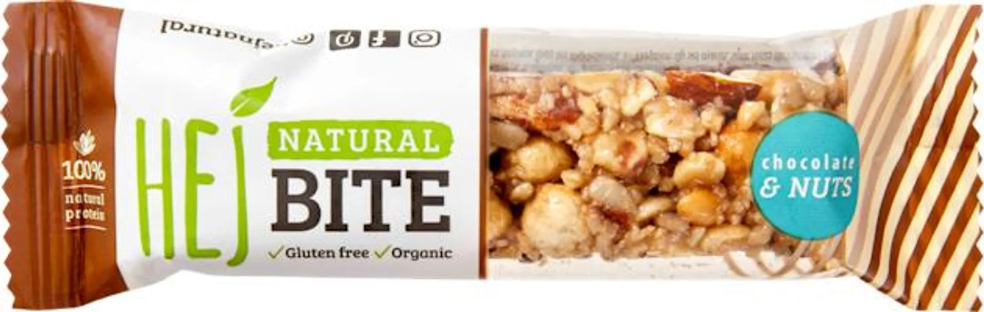 Hej Natural Bite Proteinriegel Schokolade und Nüsse