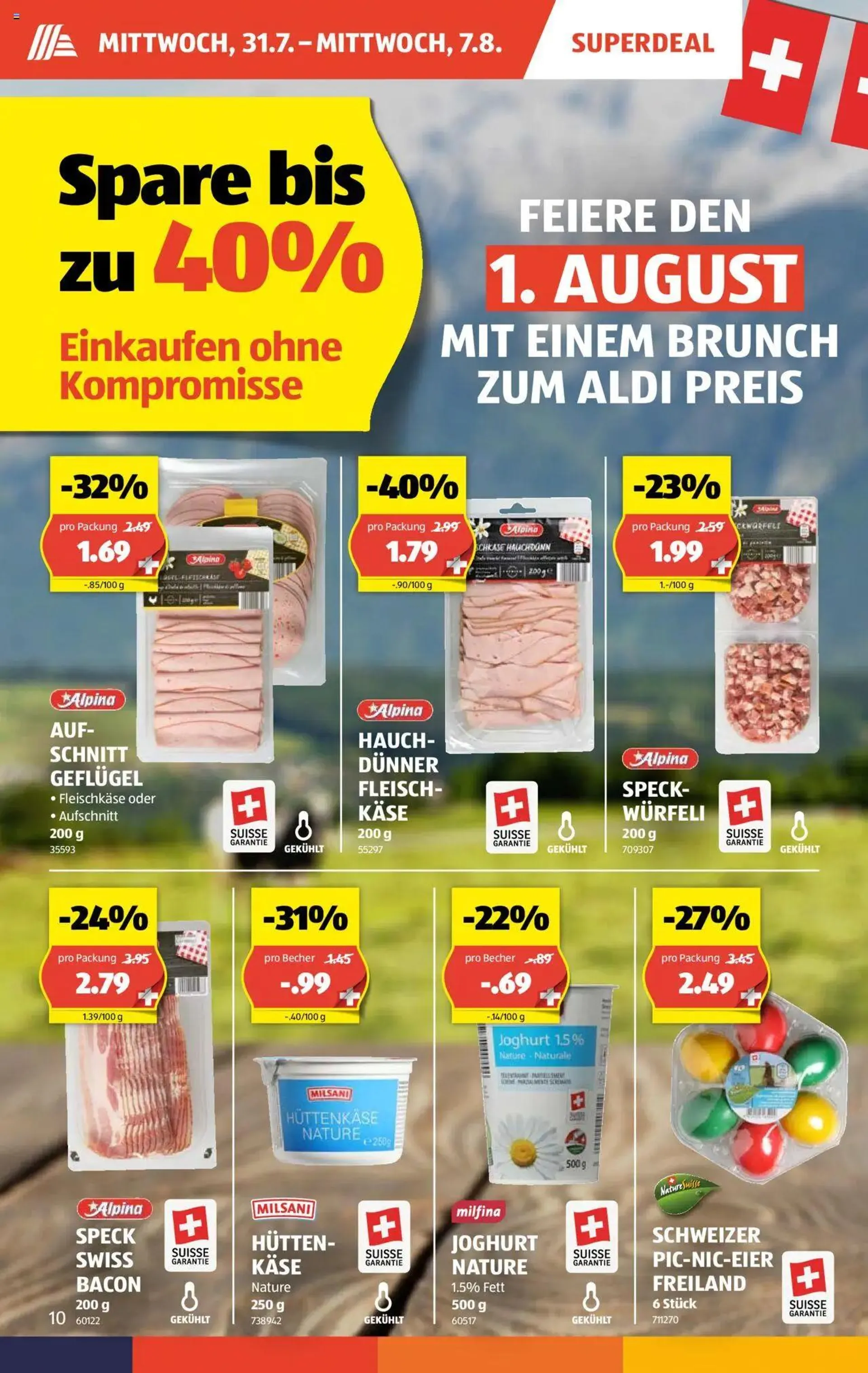 Aldi Aktionen von 31. Juli bis 7. August 2024 - Prospekt seite  10