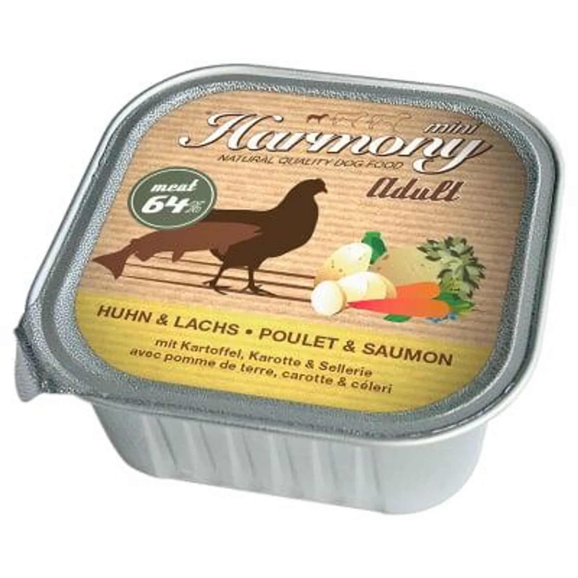 Harmony Dog Natural Nassfutter Huhn & Lachs 11x150g